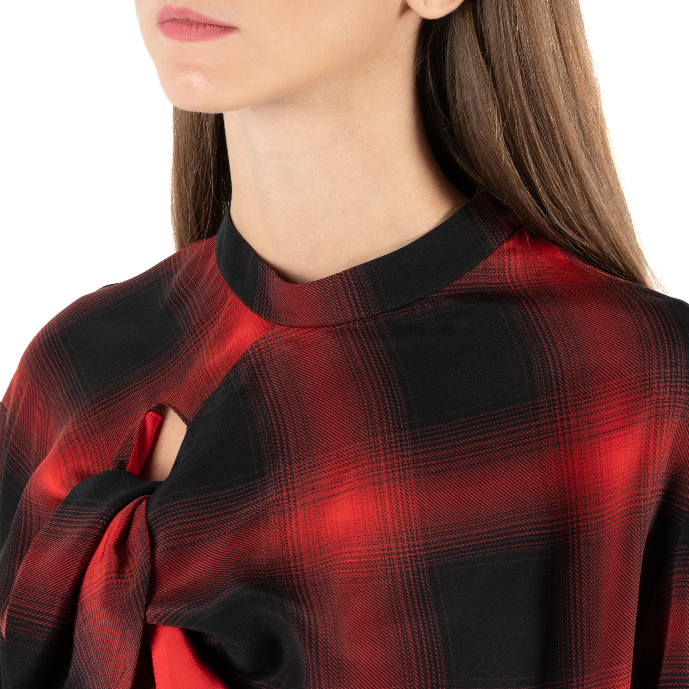Блуза Stella McCartney Zadie чорно-червона