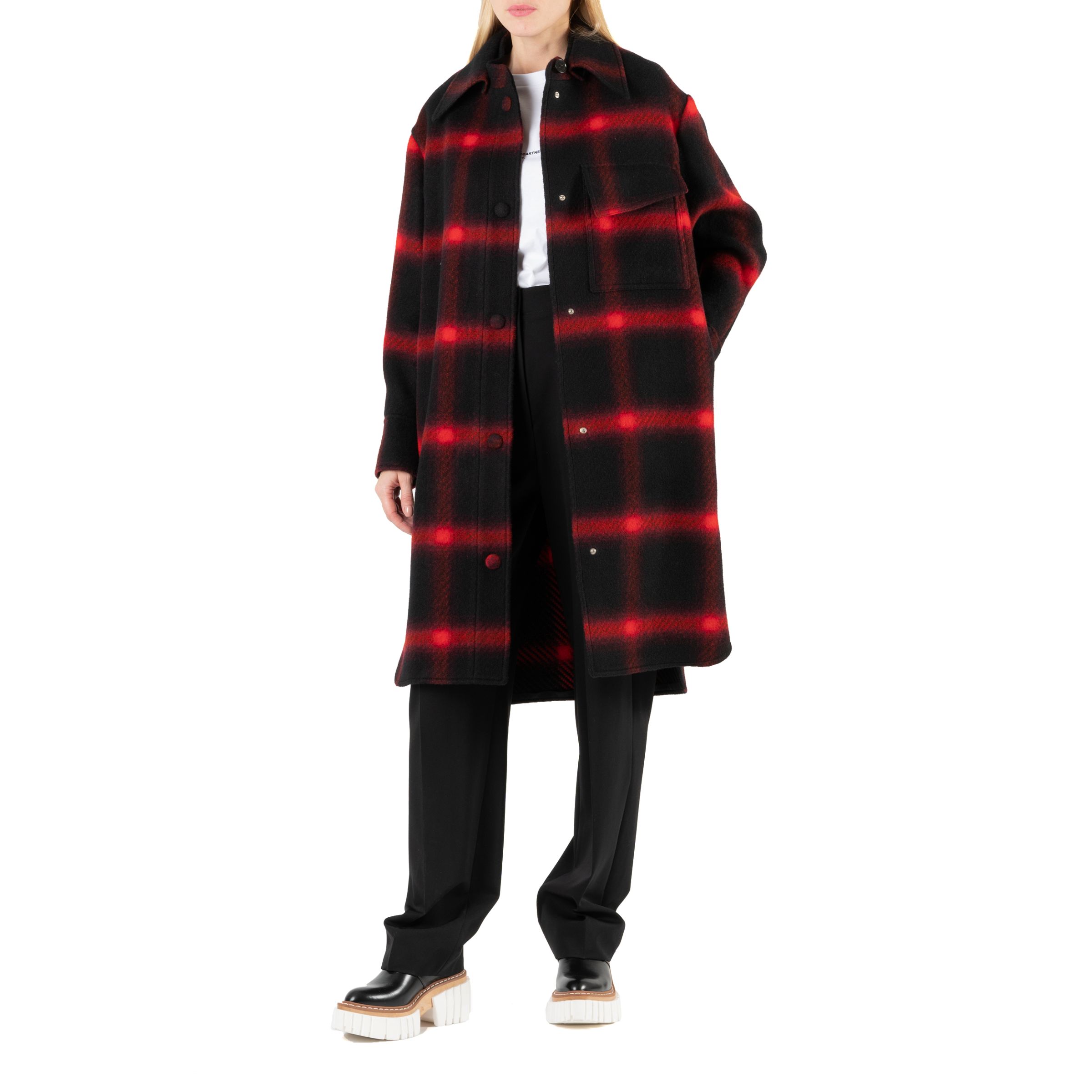 Пальто Stella McCartney Victoria чорно-червоне