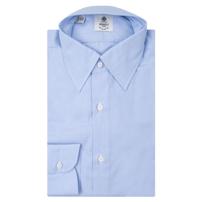 Рубашка с длинными рукавами Luigi Borrelli голубая
