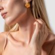 Серьги Fendi Signature золотые