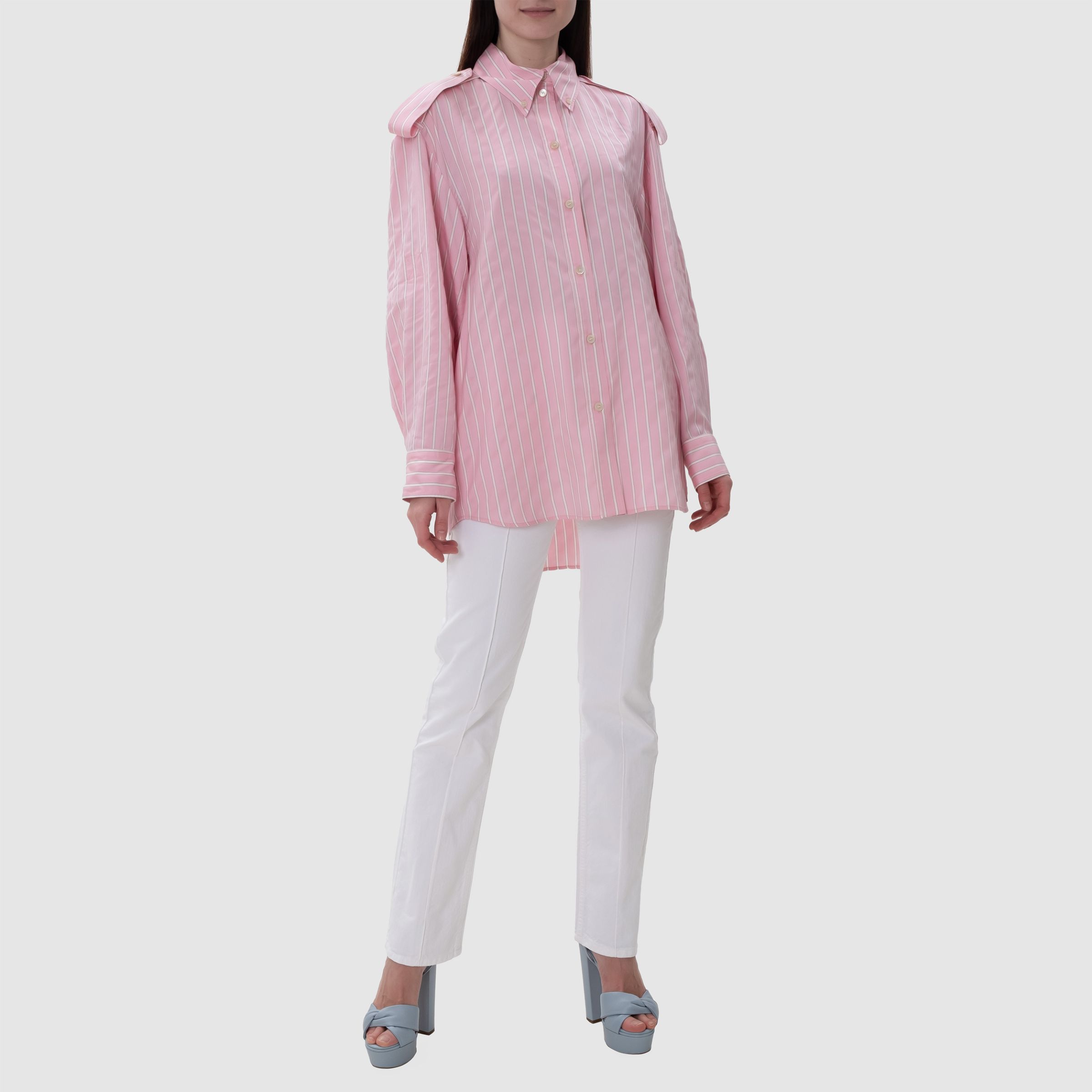 Рубашка с длинными рукавами Isabel Marant Sylvine  розовая