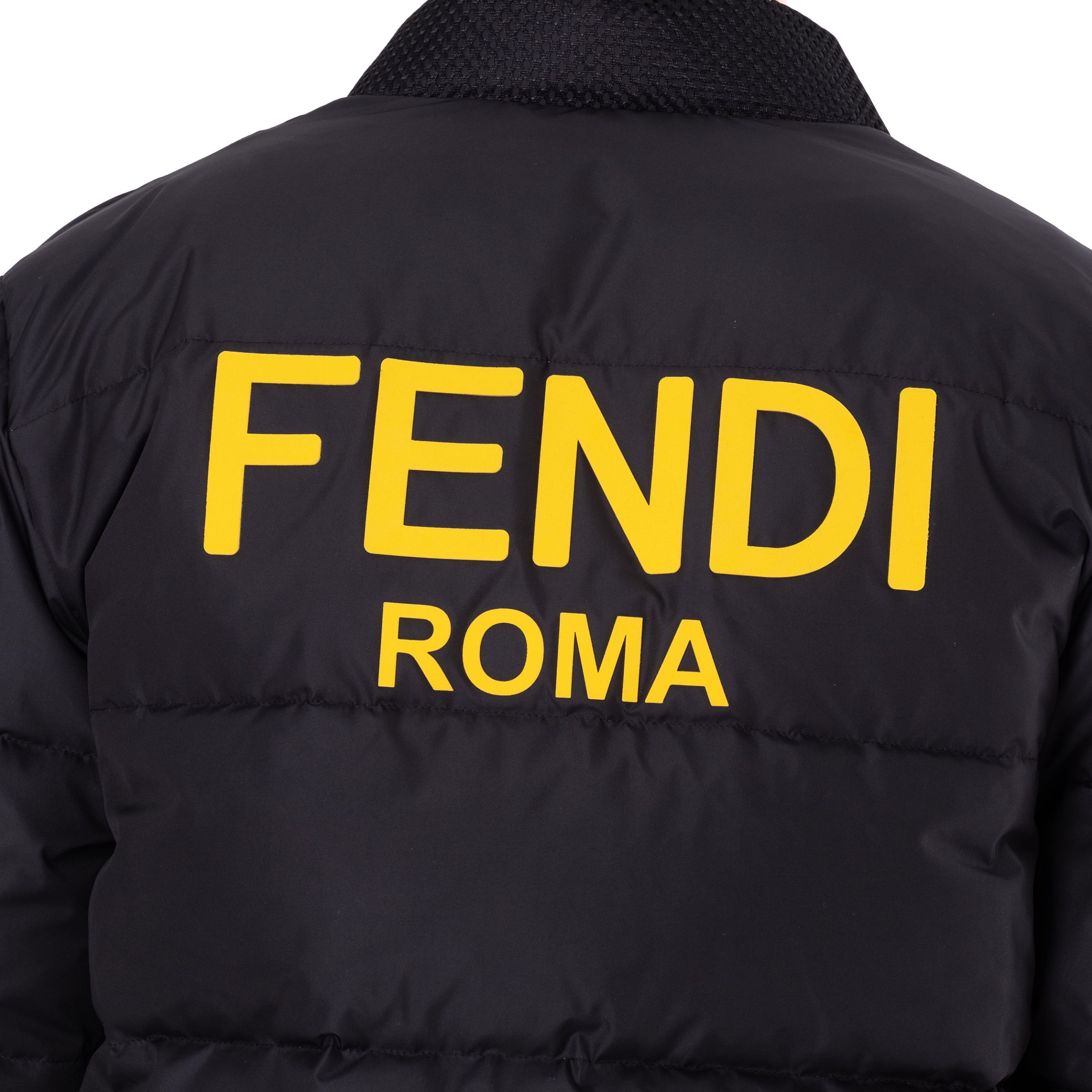 Куртка-пуховик Fendi черно-желтая