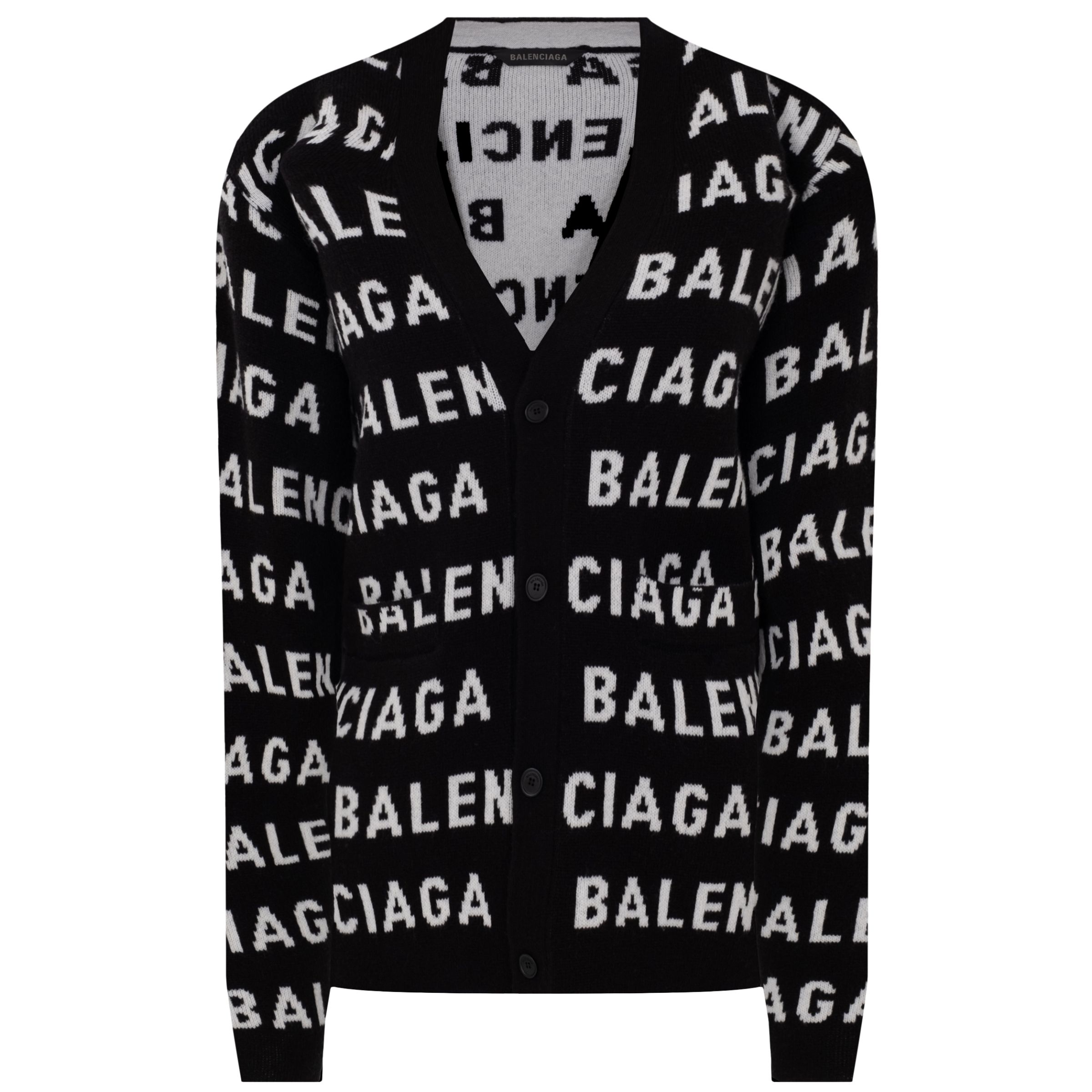 Кардиган Balenciaga черно-белый