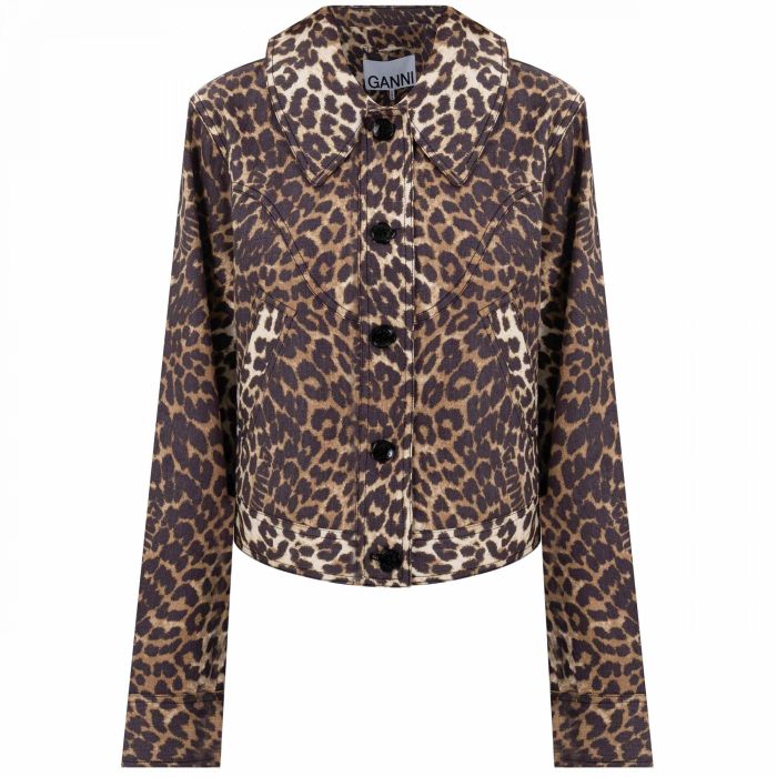 Куртка Ganni леопардовая