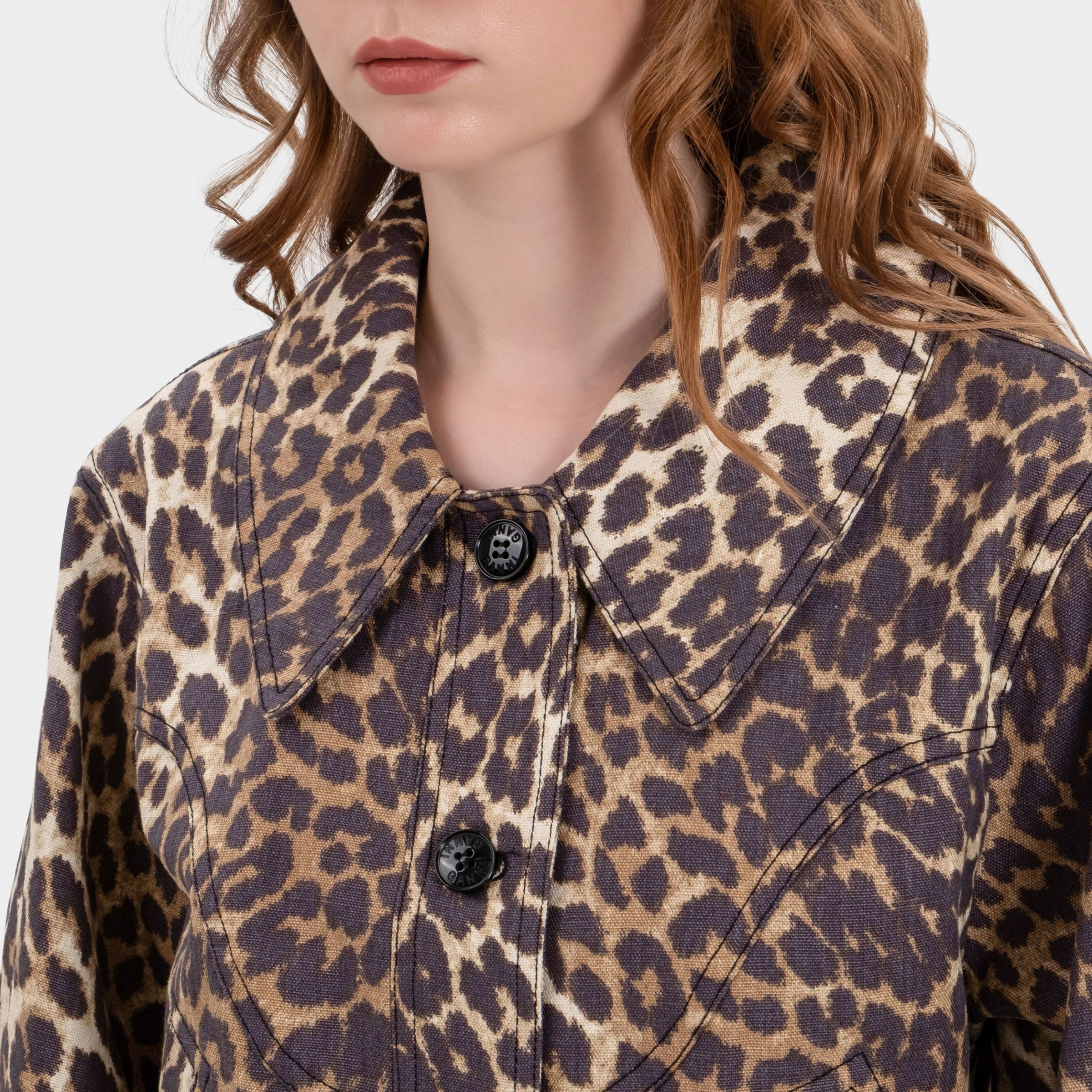Куртка Ganni леопардовая