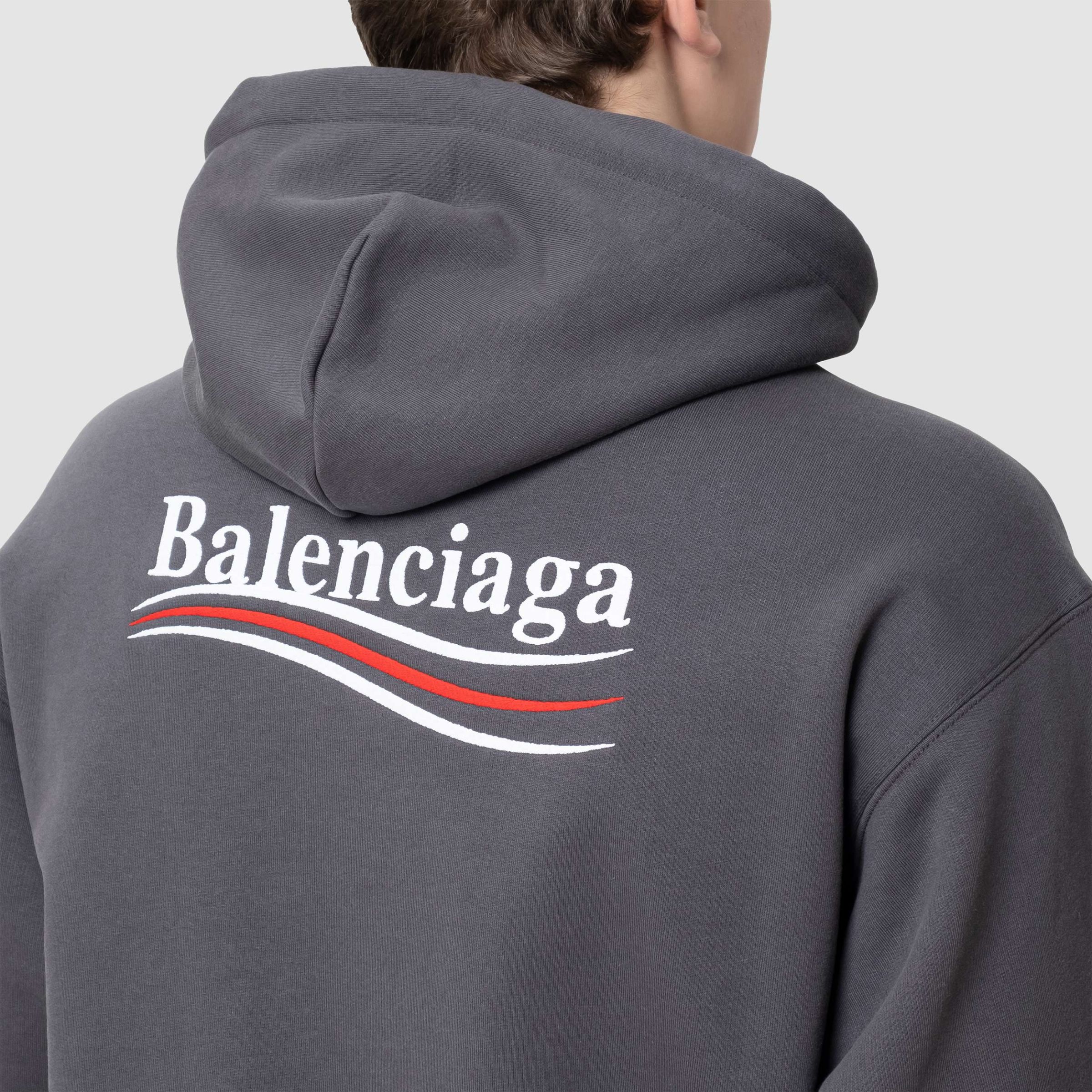 Худі Balenciaga темно-сіре