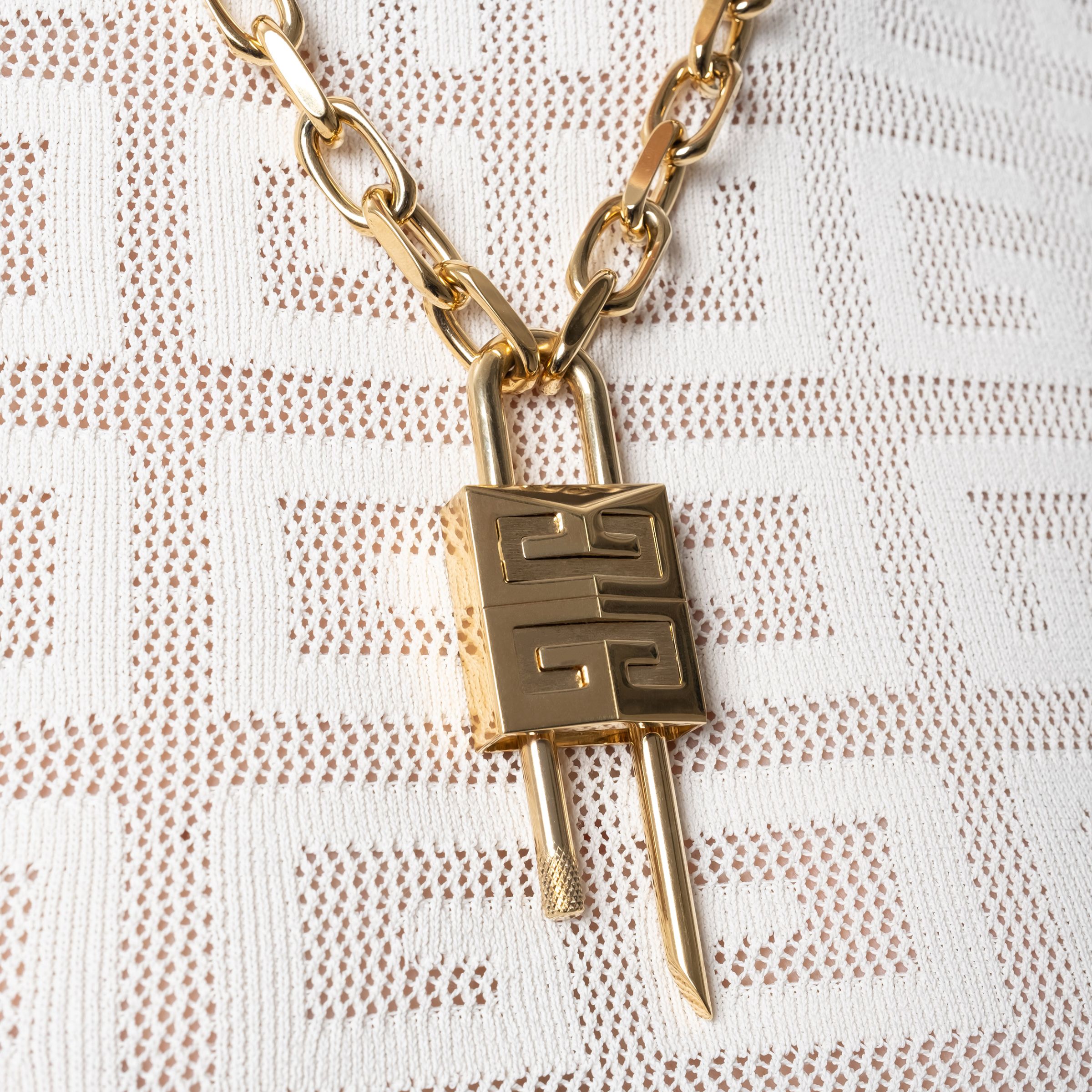 Ожерелье Givenchy Lock золотое