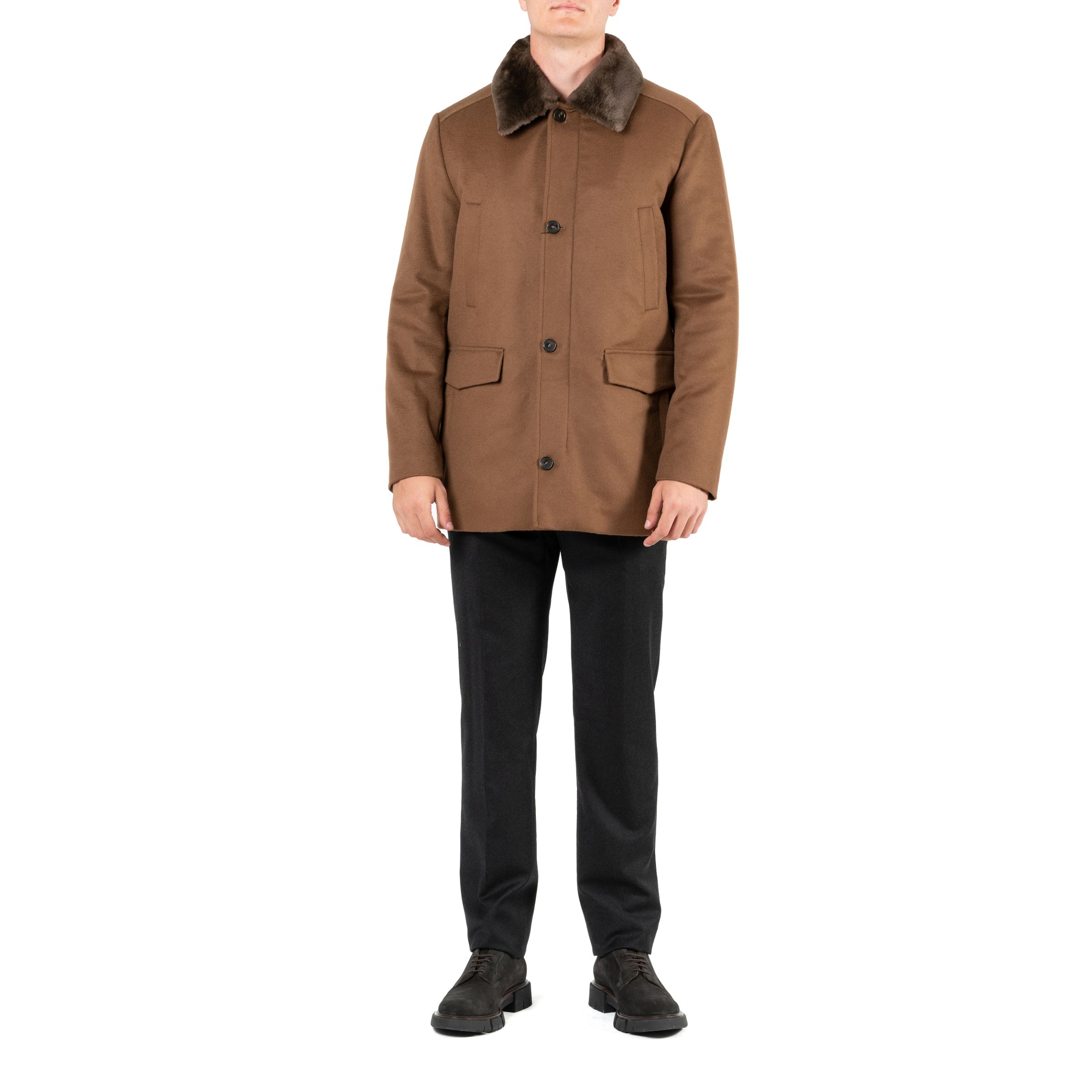 Пальто Corneliani коричневе