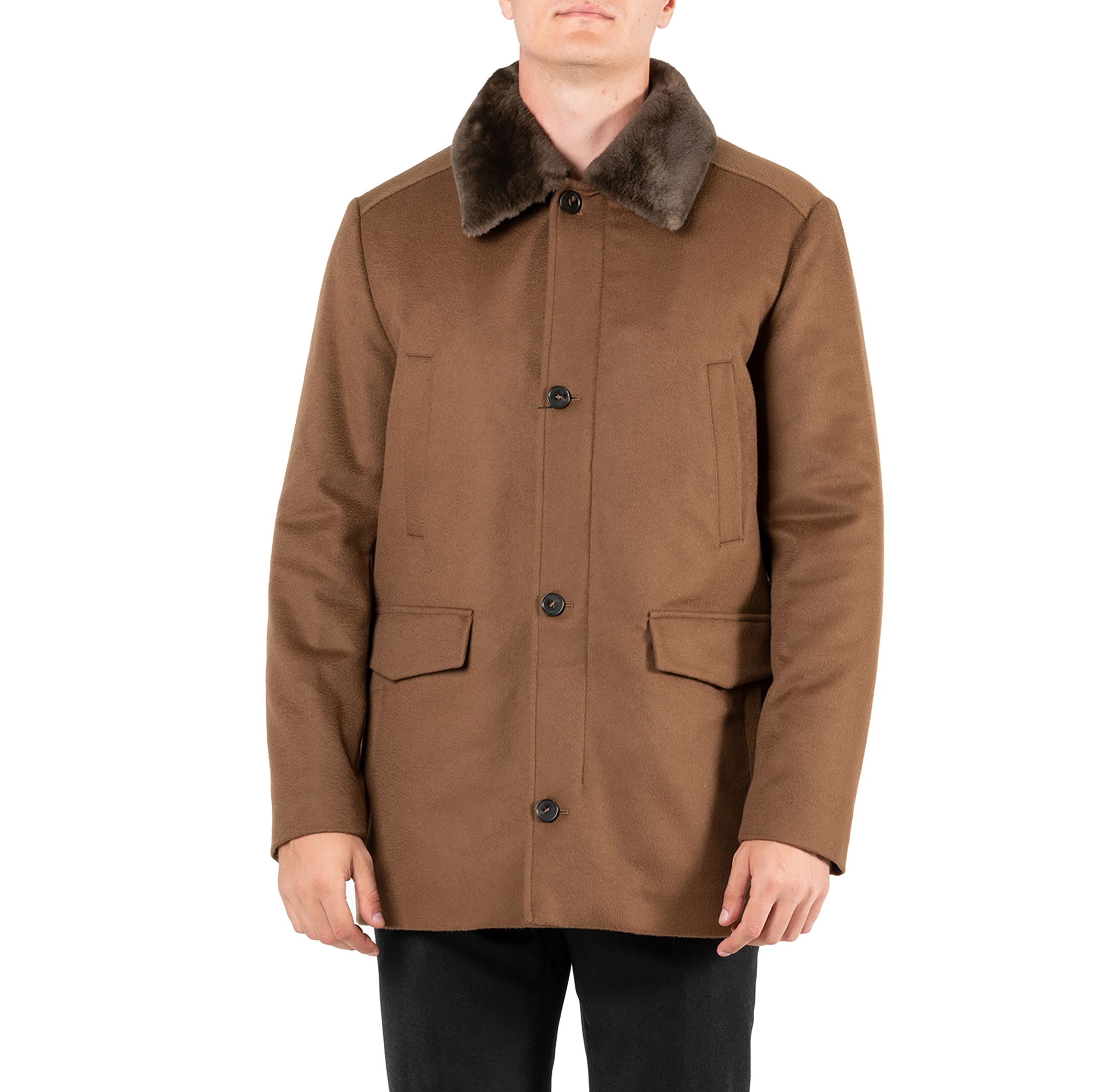 Пальто Corneliani коричневое