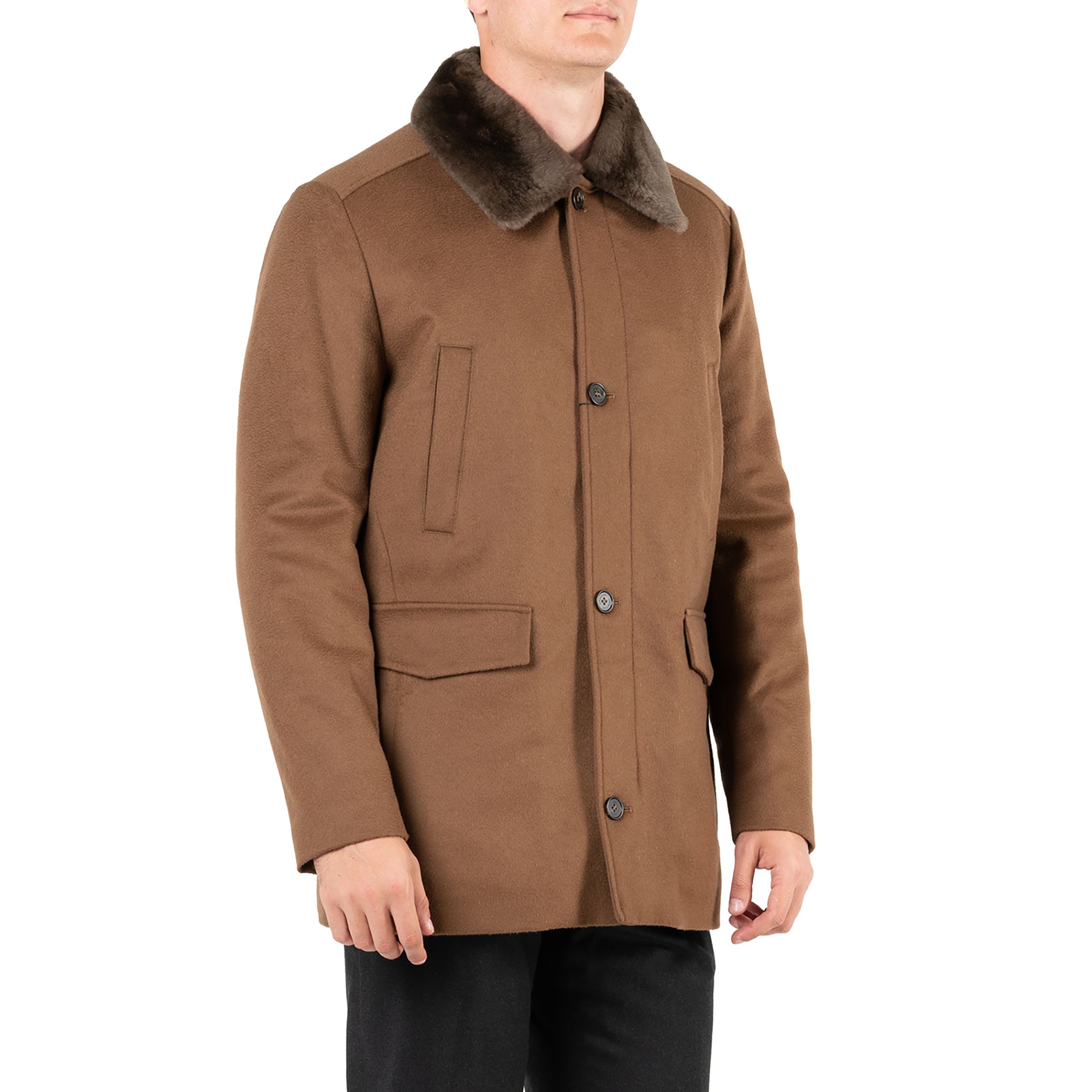 Пальто Corneliani коричневое