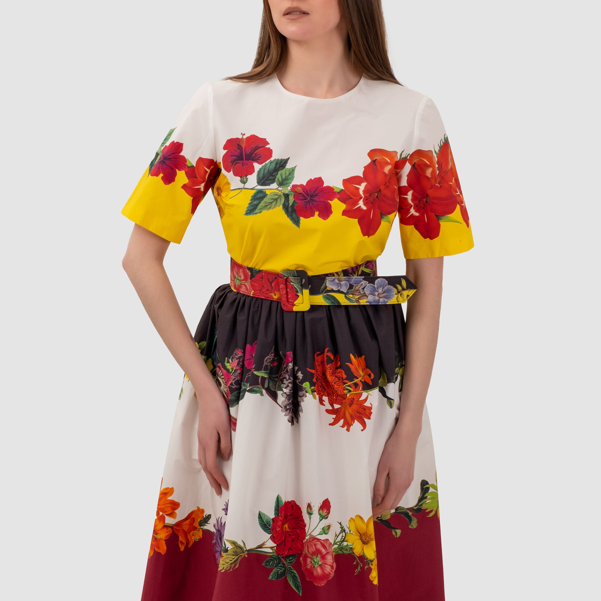 Сукня Oscar de la Renta Floral Calligraphy кольорова