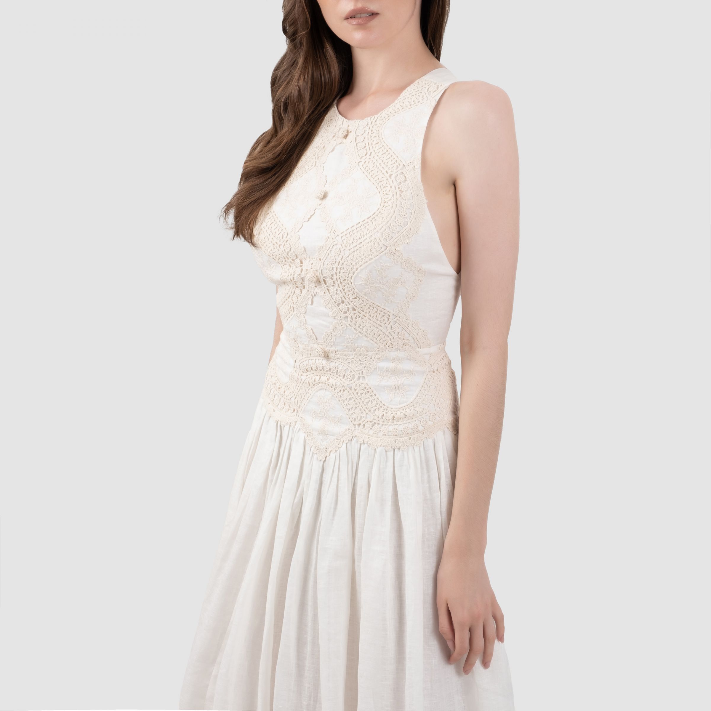 Платье Zimmermann молочное