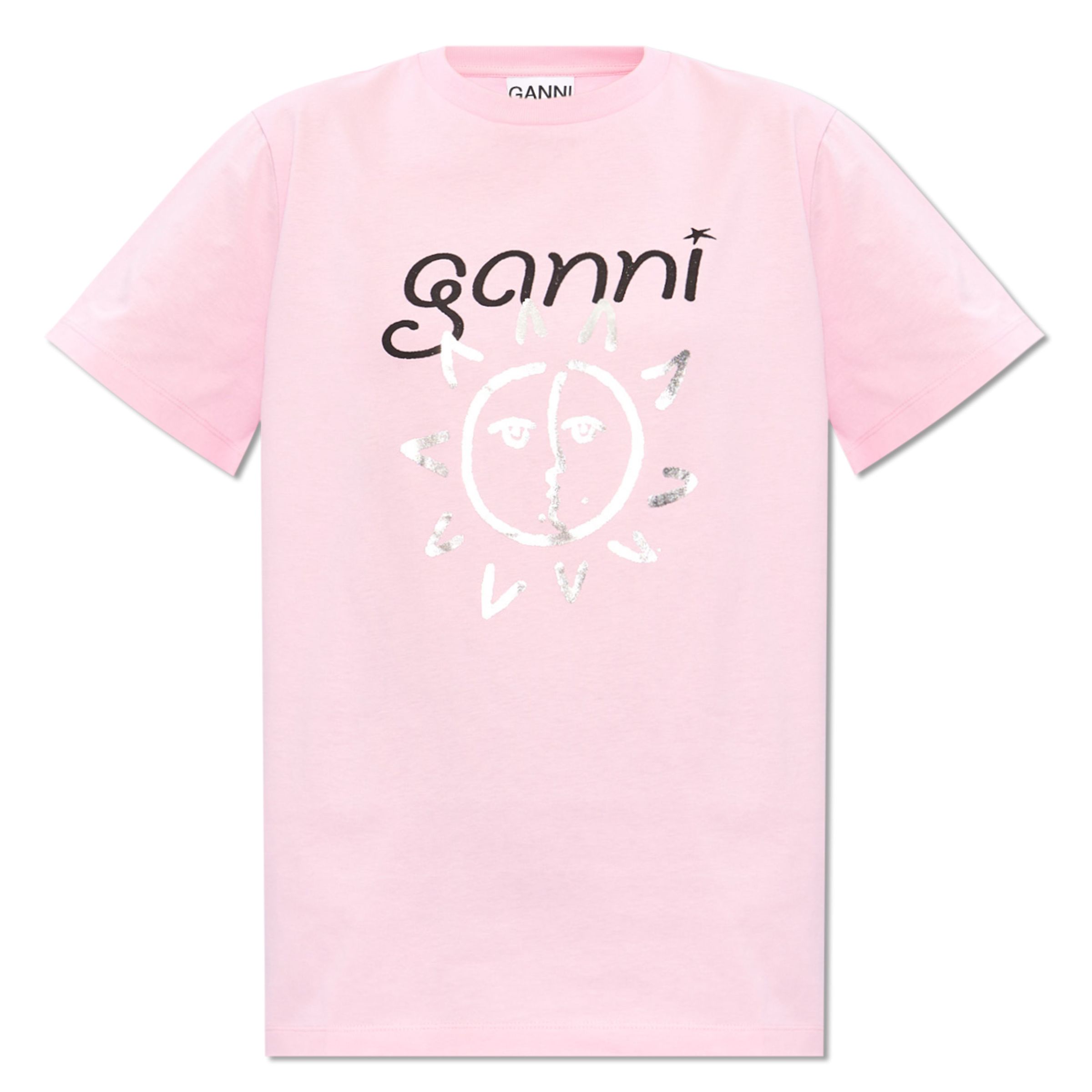 Футболка Ganni розовая