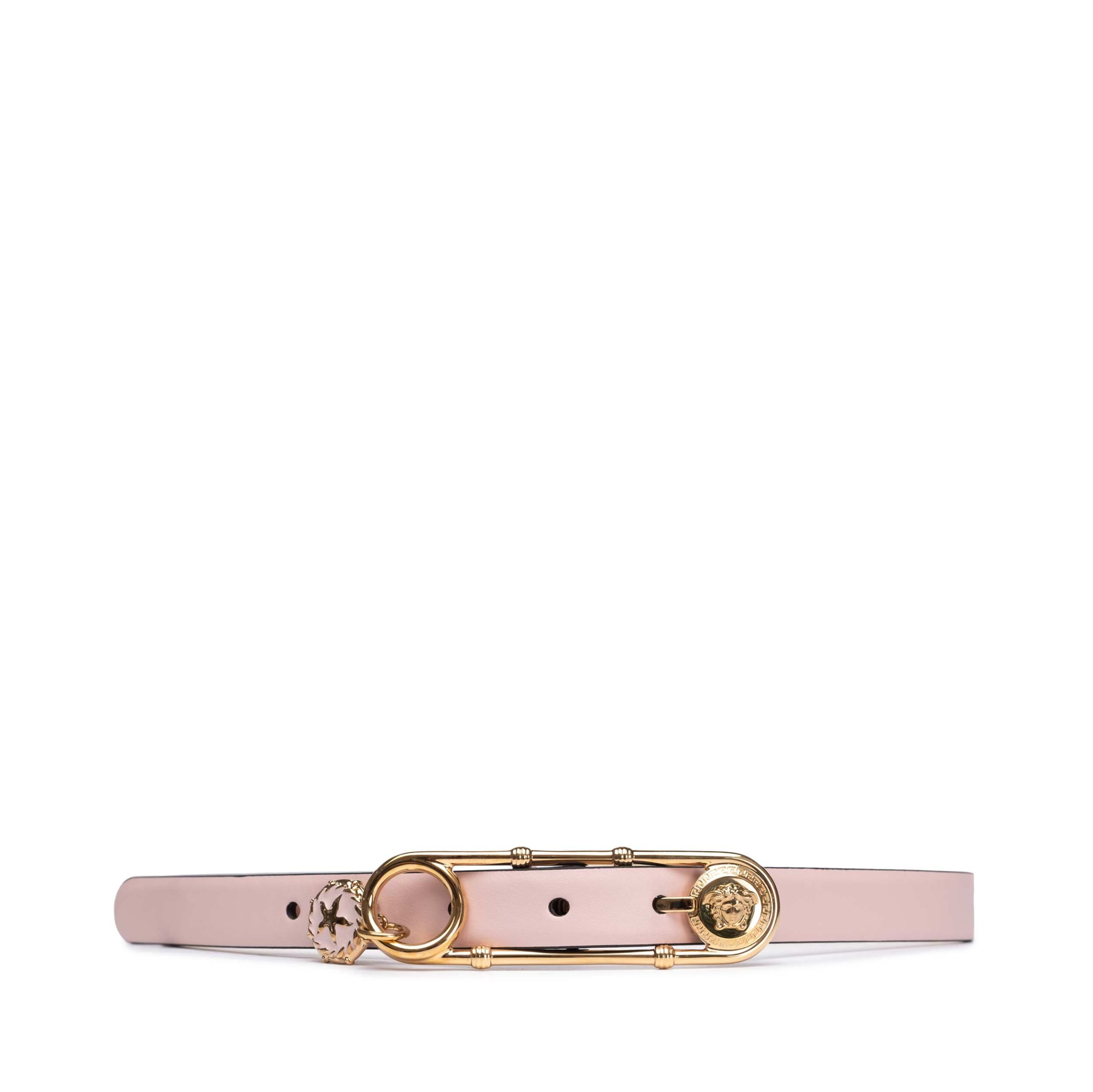 Ремень Versace Safety Pin Belt пудровый