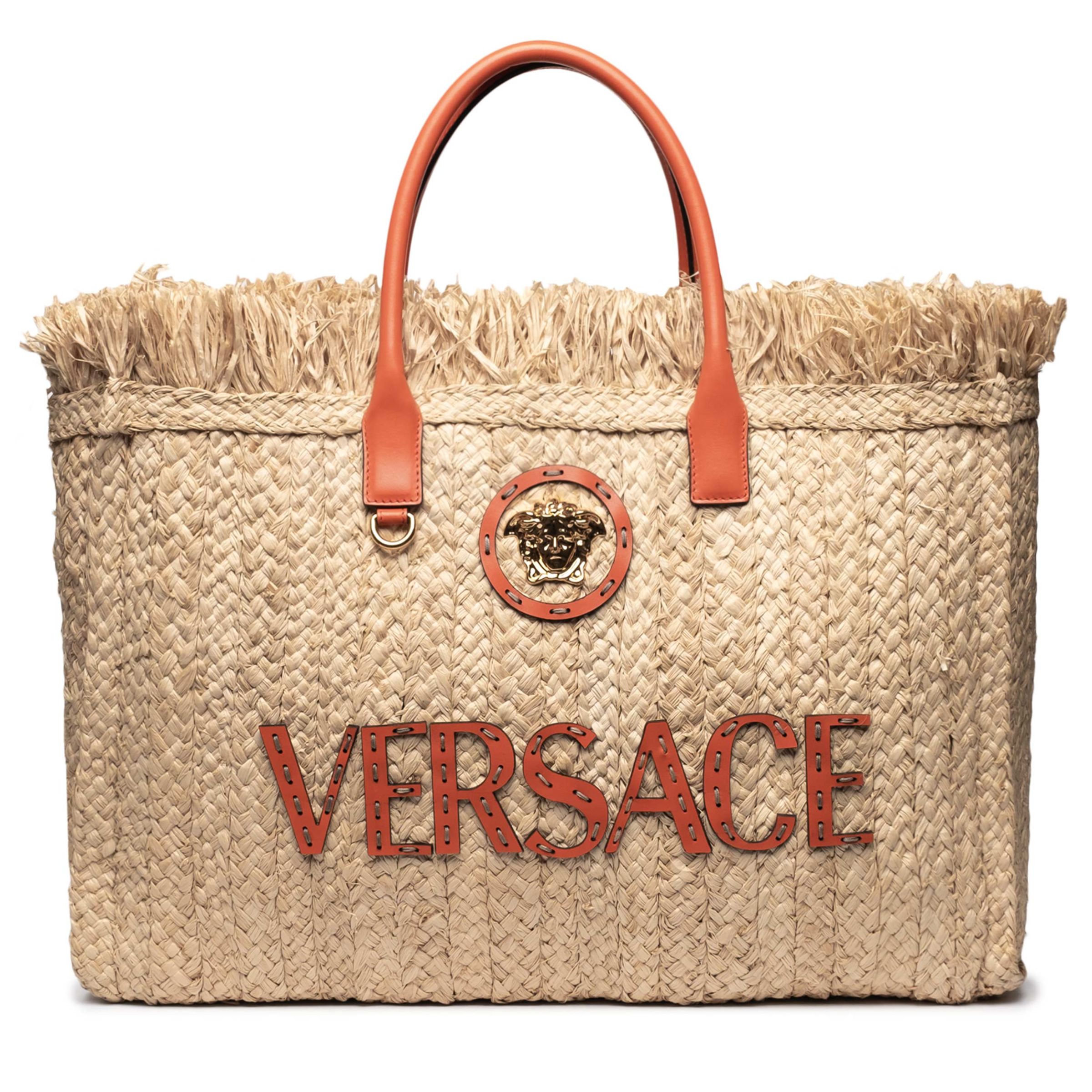 Сумка Versace La Medusa Raffia бежевая