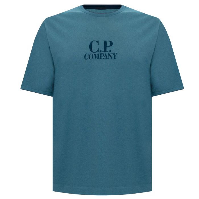 Футболка C.P. Company темно-блакитна