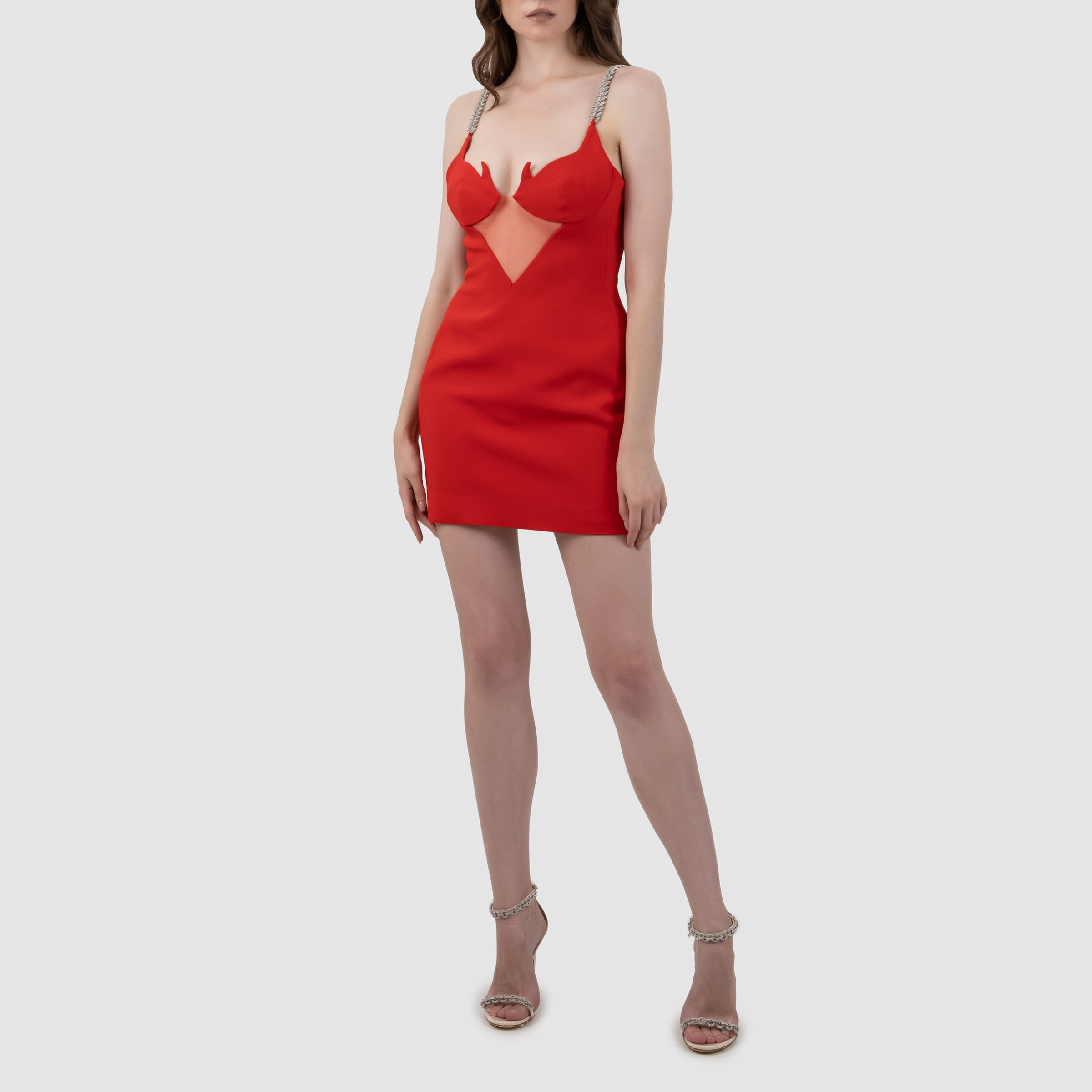 Платье David Koma красное