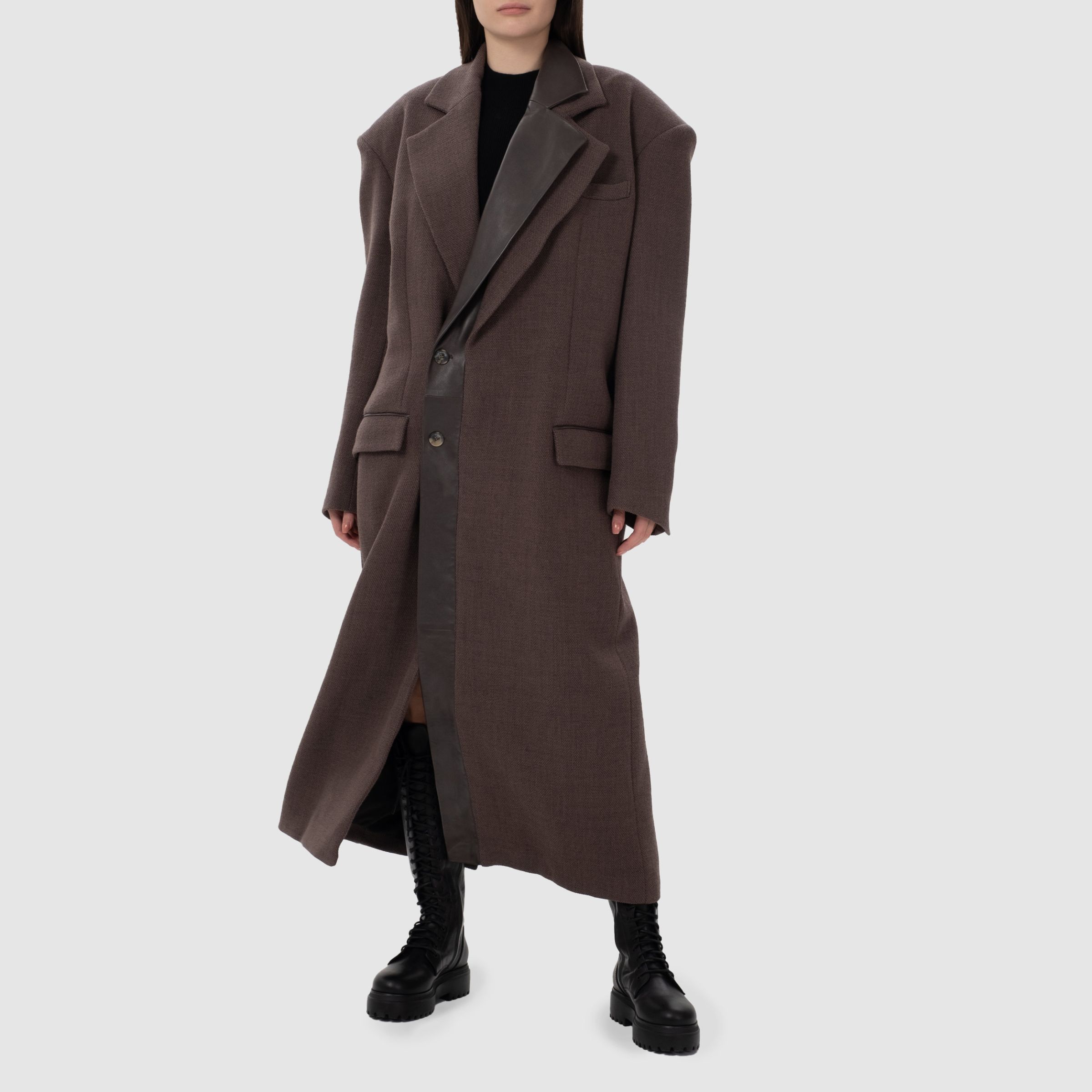 Пальто The Mannei DUNDEE коричневое