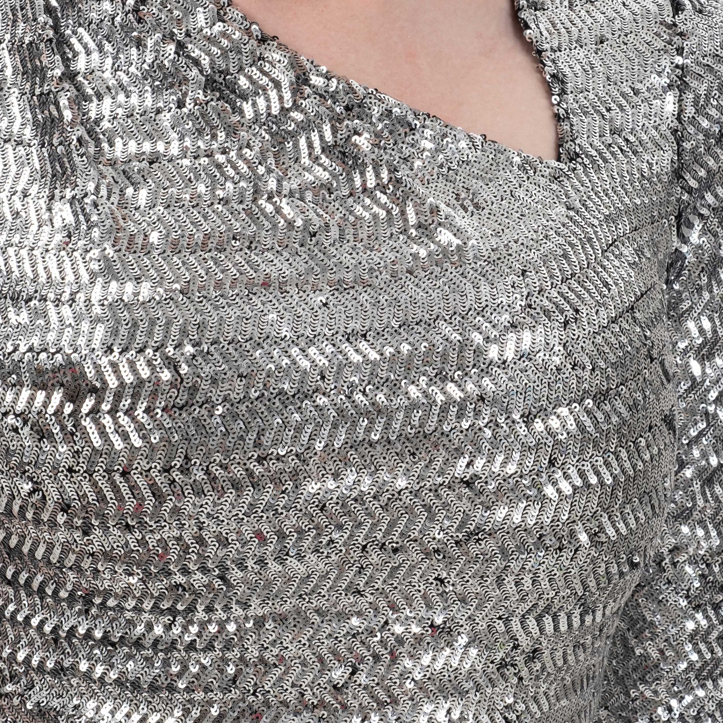 Платье David Koma серебряное