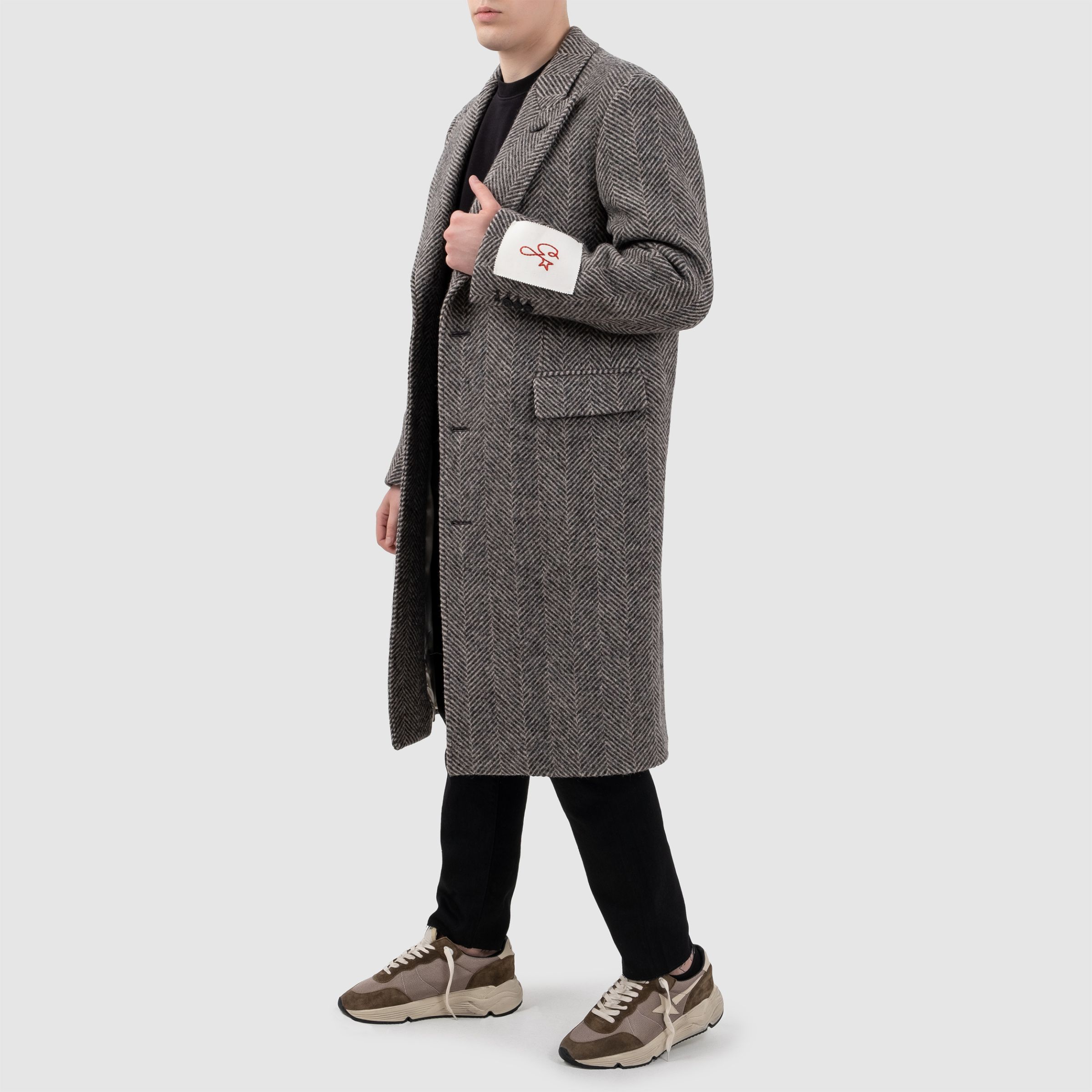Пальто Golden Goose серое