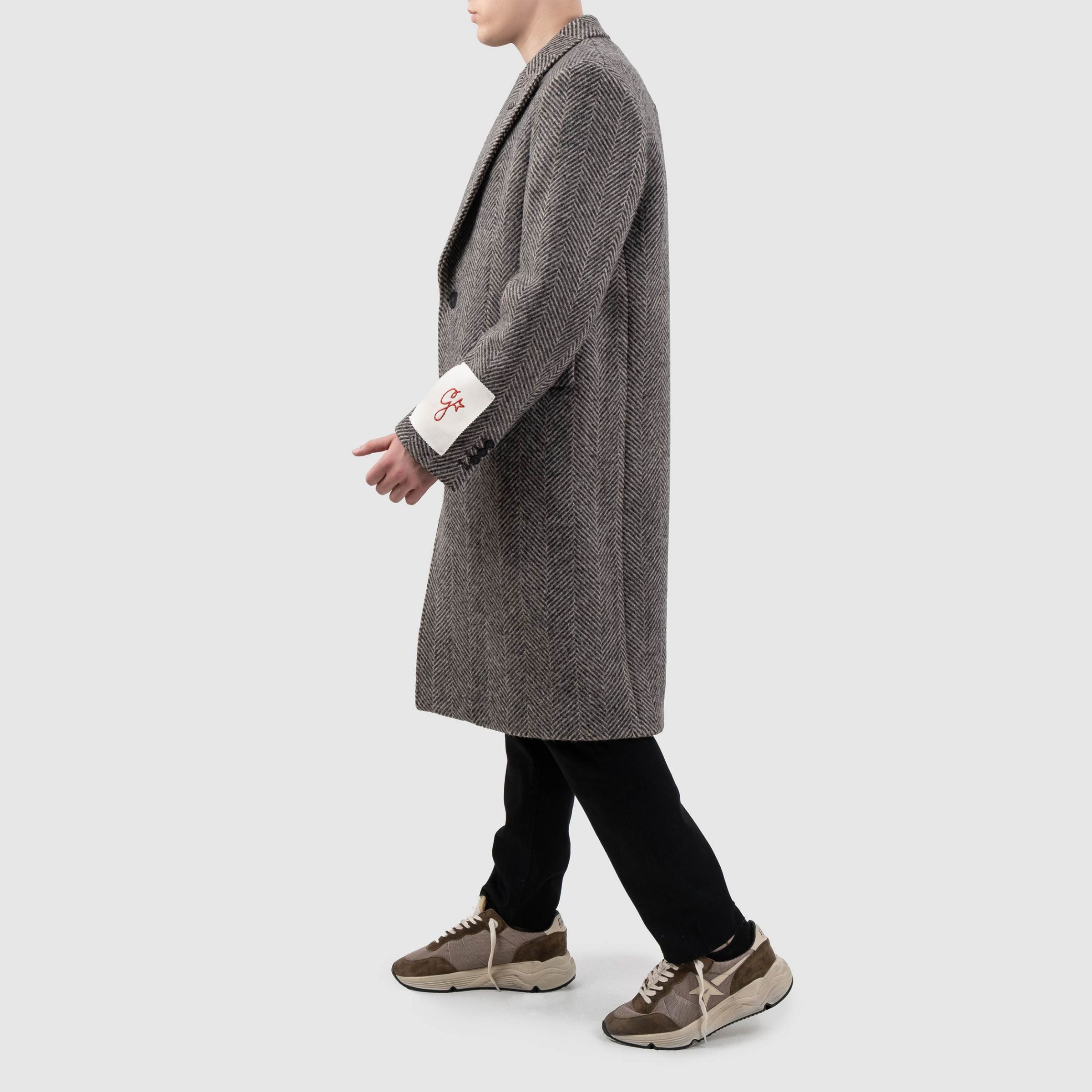 Пальто Golden Goose серое