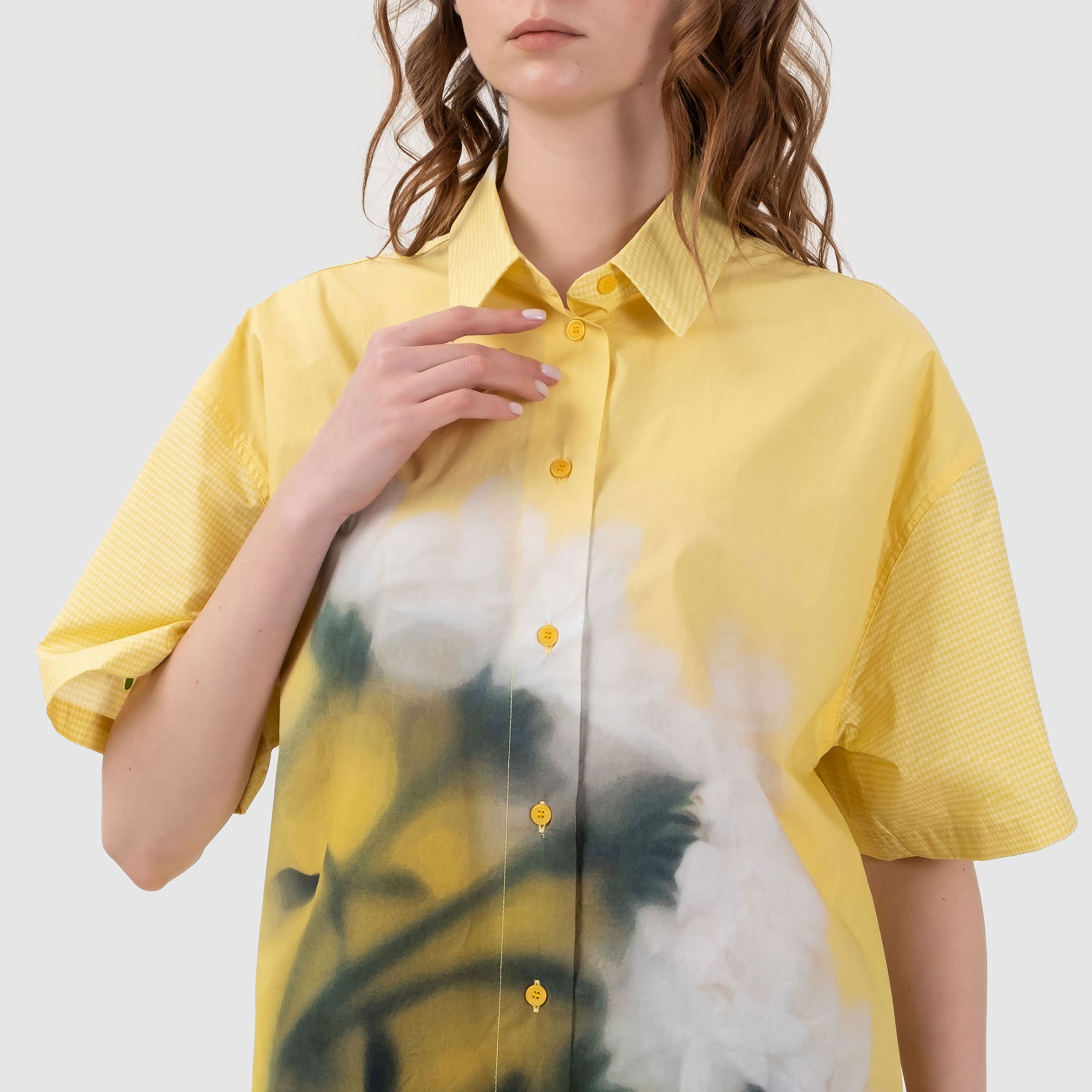 Рубашка с короткими рукавами Kenzo желтая