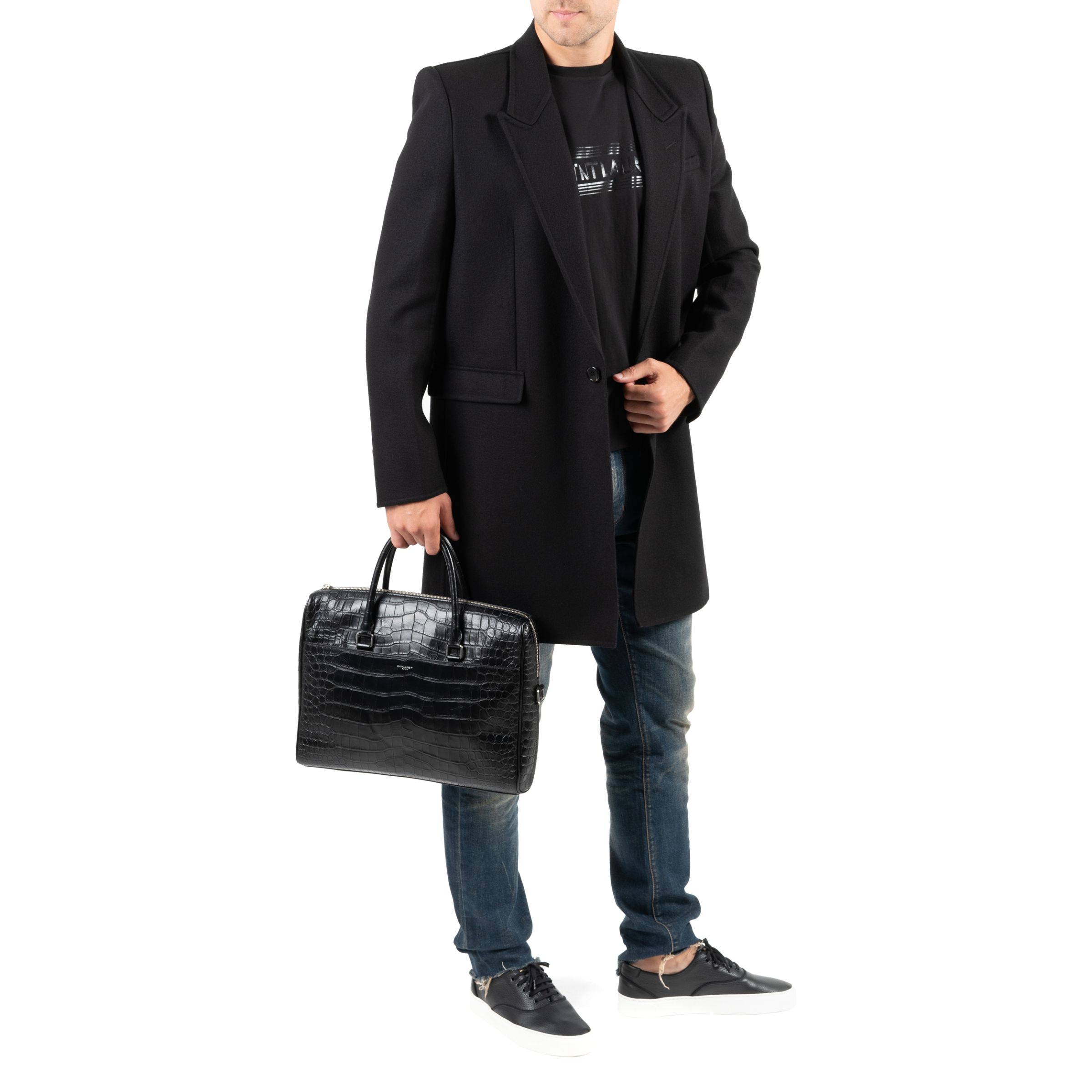 Пальто Saint Laurent черное