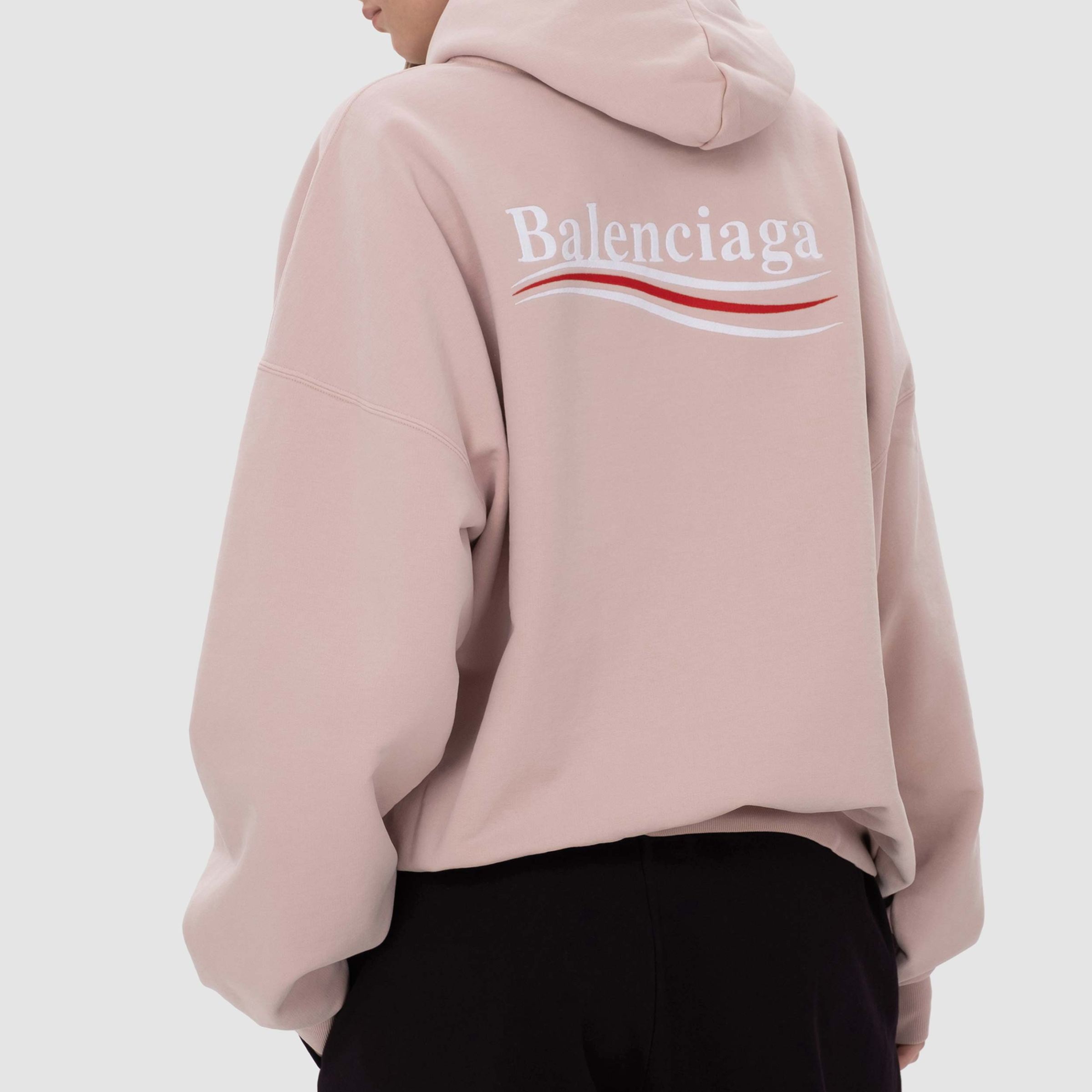 Худи Balenciaga Political Campaign розовое