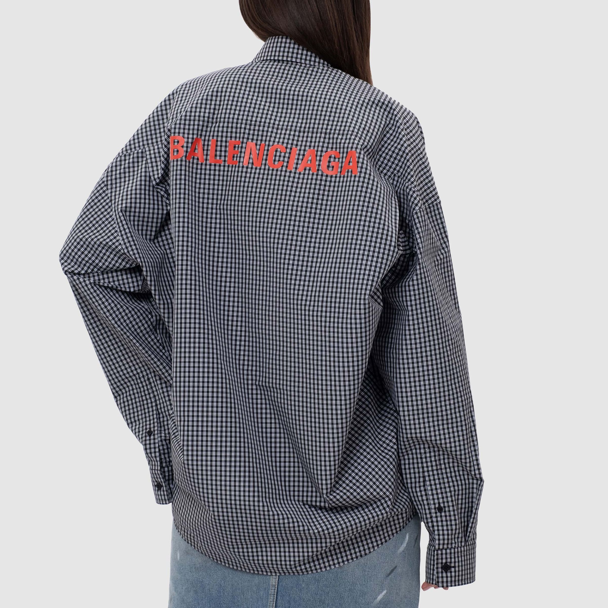 Рубашка Balenciaga черно-белая