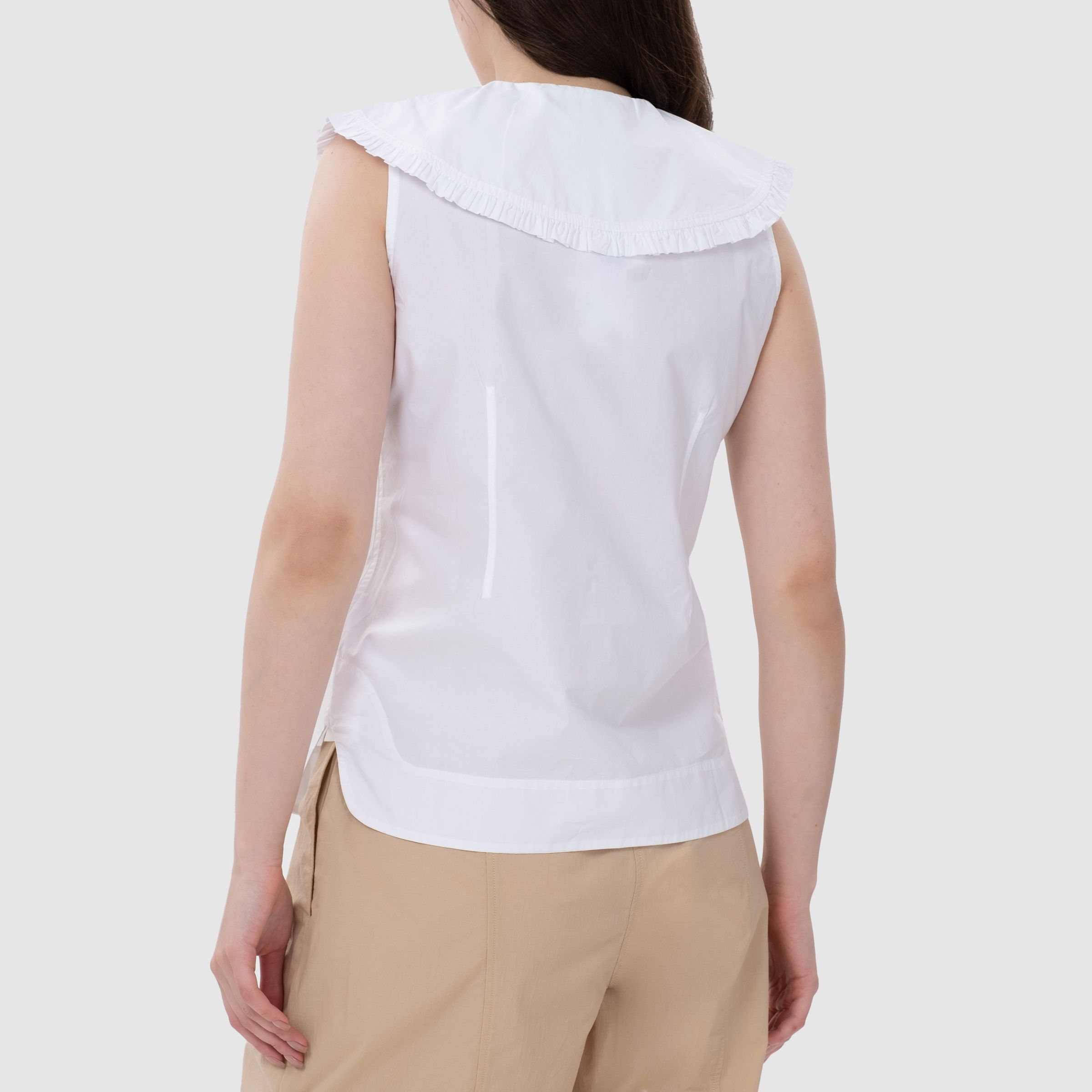 Сорочка з короткими рукавами Ganni біла