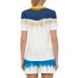 Футболка Alberta Ferretti бело-синяя