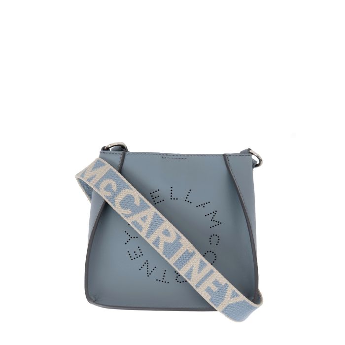 Сумка Stella McCartney Stella Logo Shoulder Bag голубая