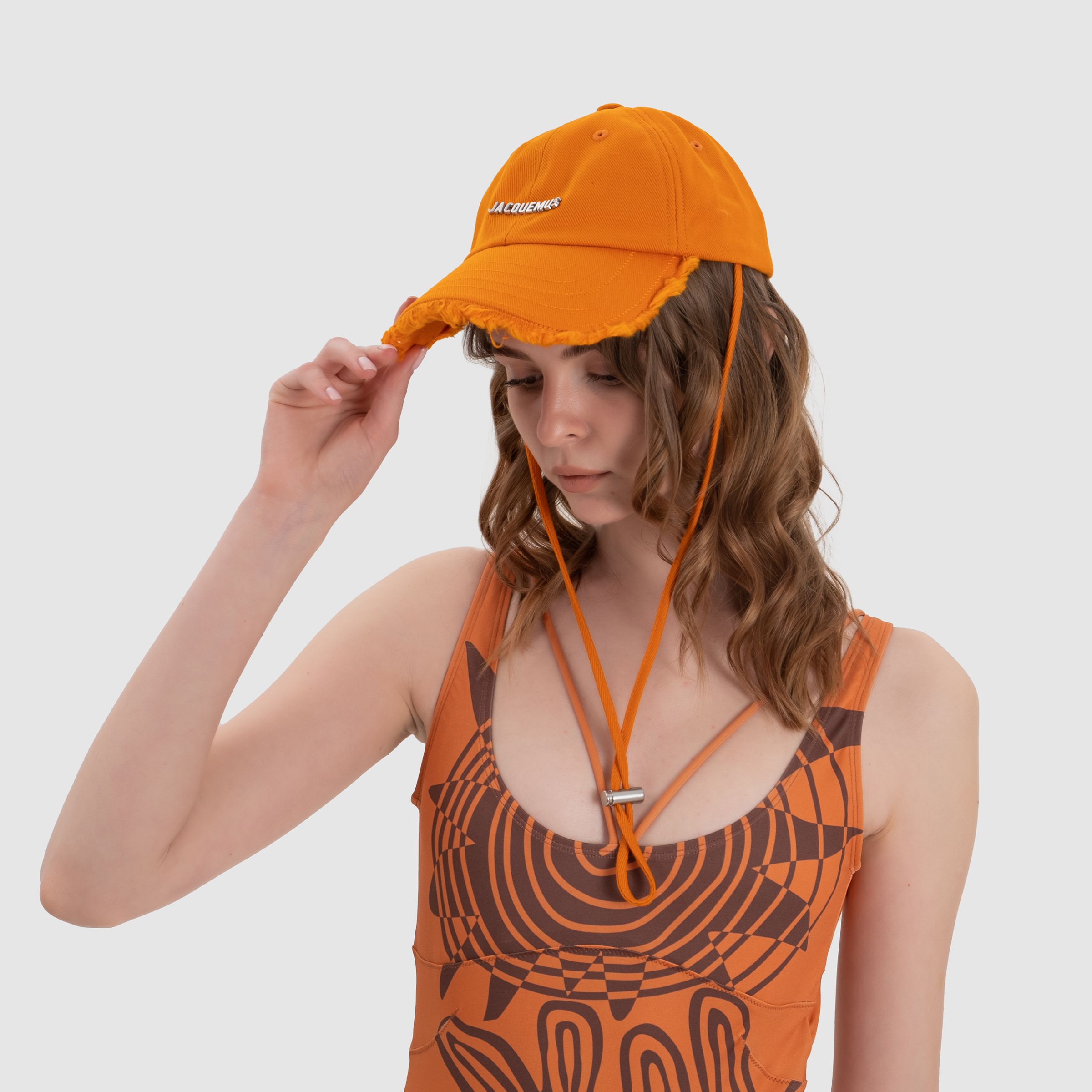 Бейсболка Jacquemus La casquette Artichaut оранжевая
