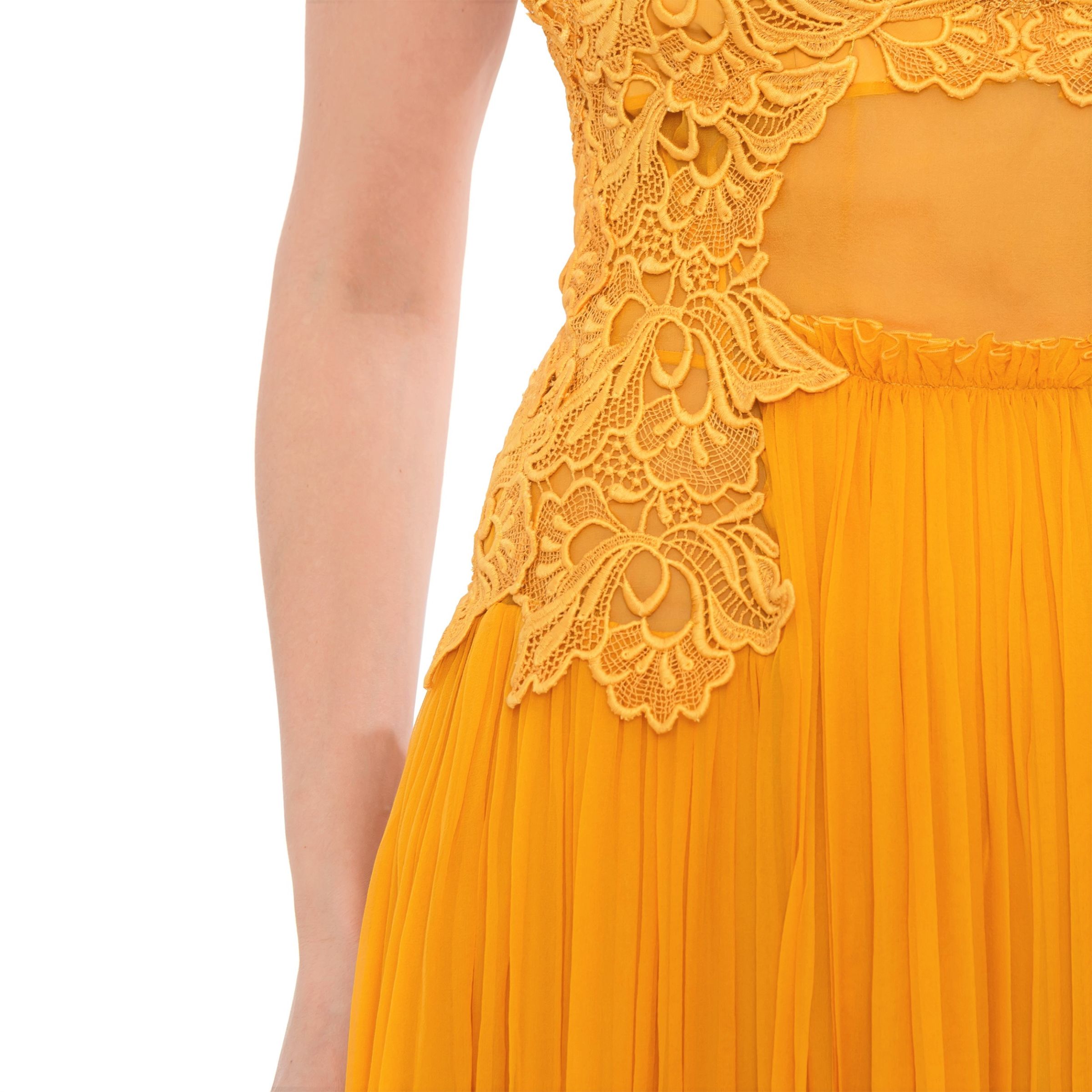 Платье Alberta Ferretti Longuette желтое