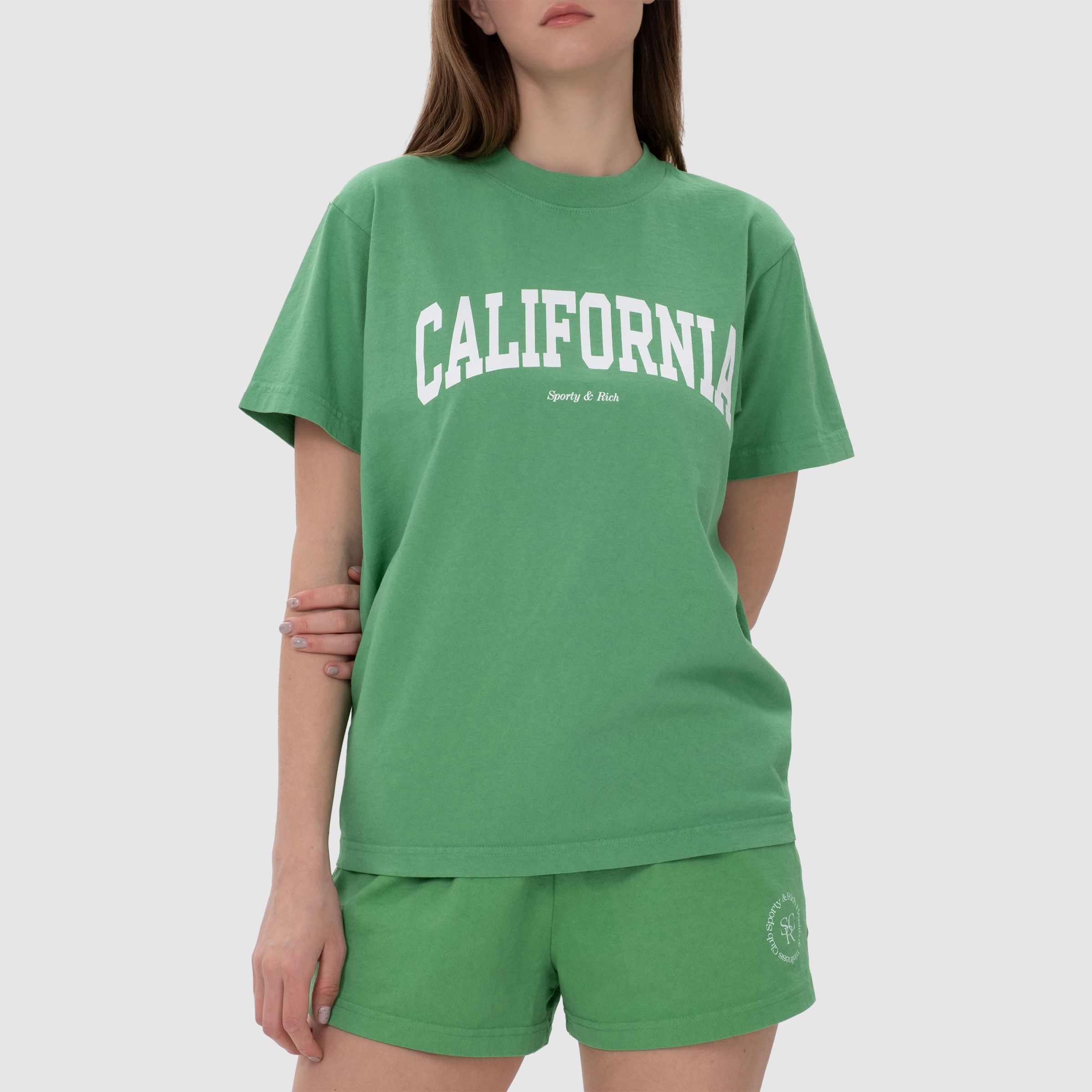 Футболка Sporty&Rich California зеленая