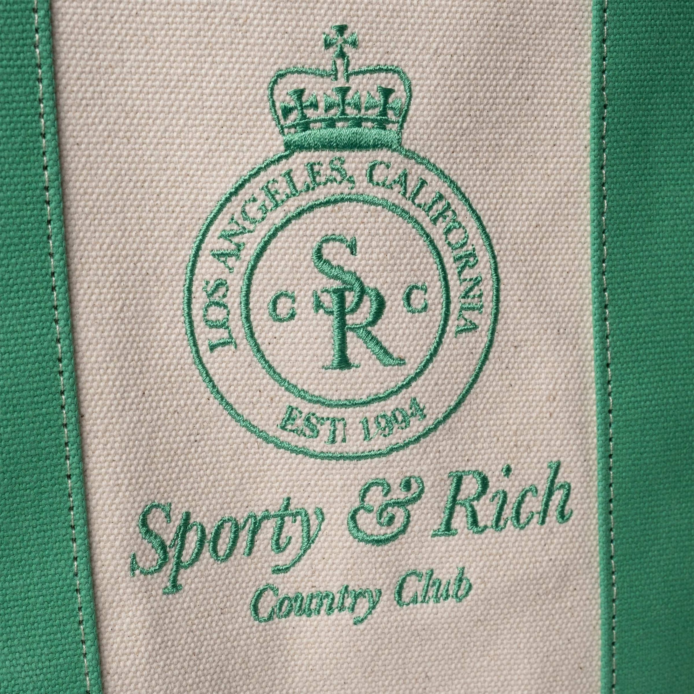 Сумка Sporty&Rich Crown Logo XL бежевая
