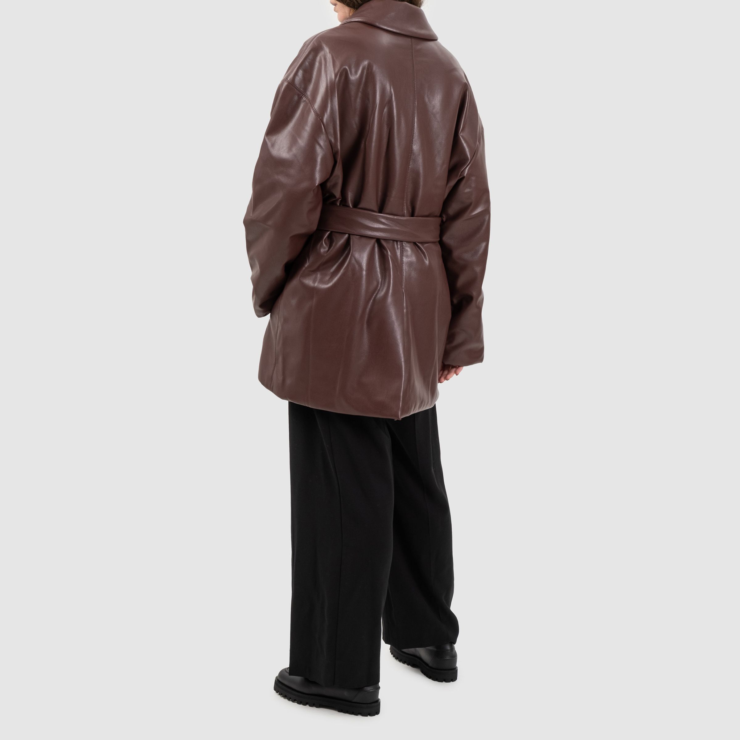 Куртка Nanushka Liban коричневая