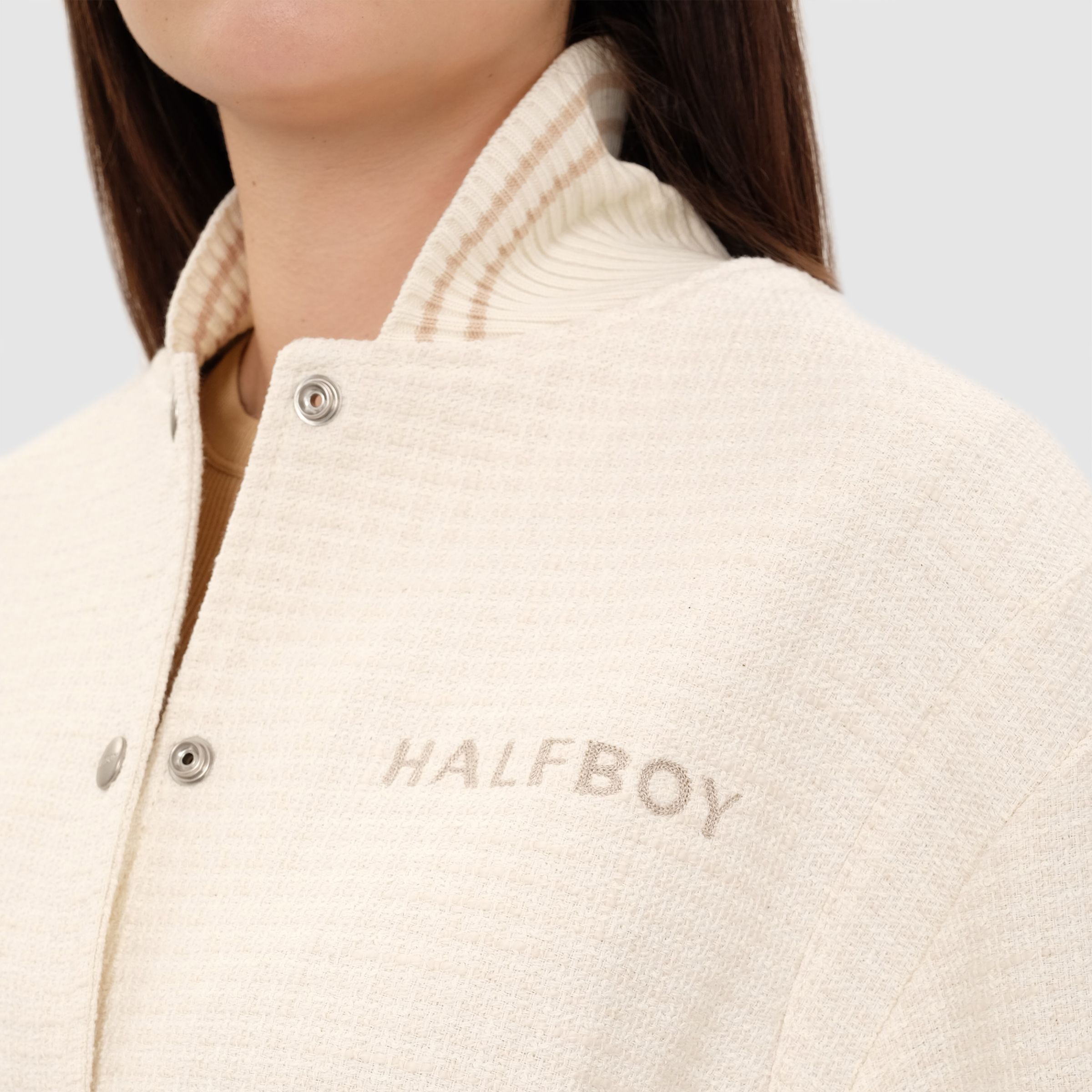 Бомбер HALFBOY білий