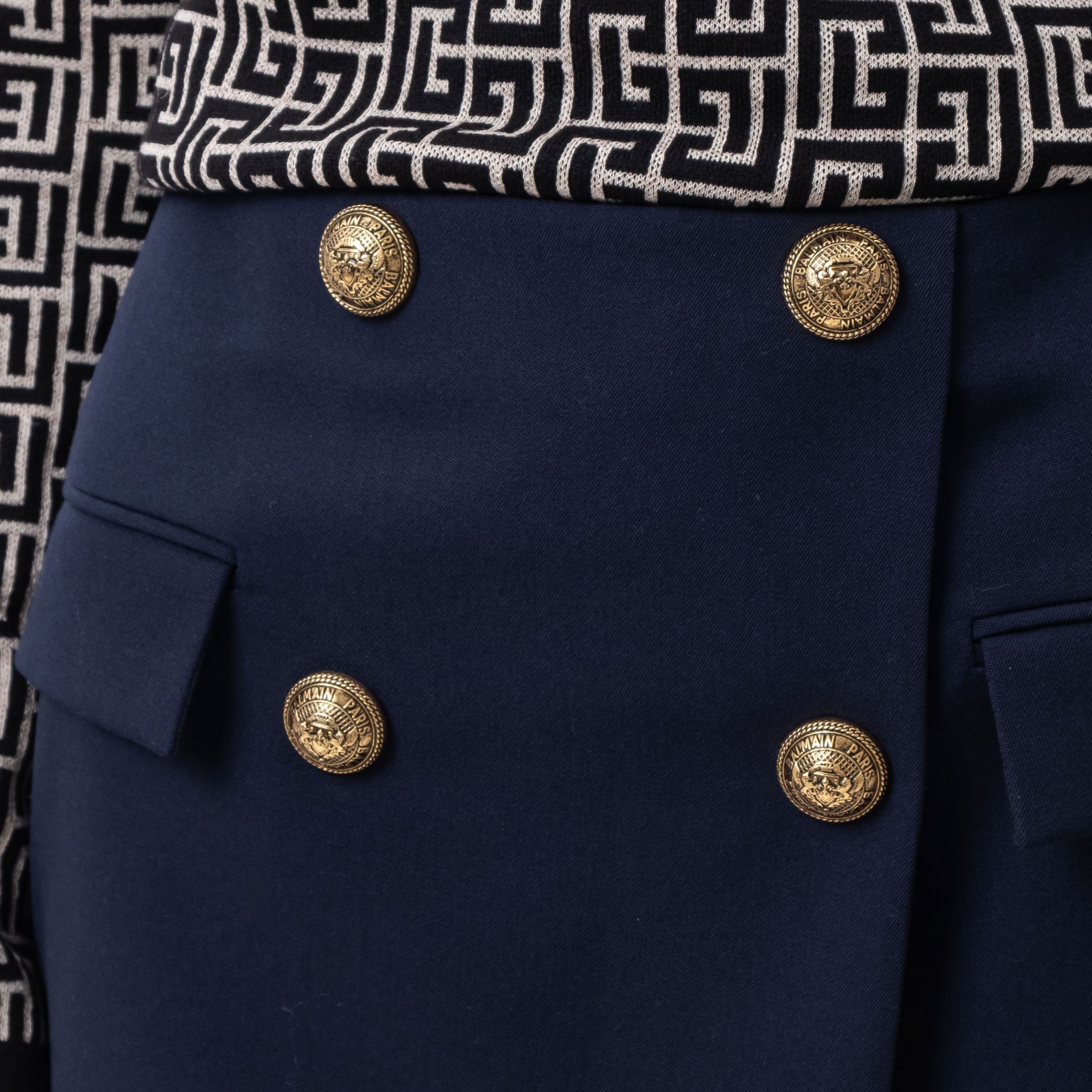 Юбка Balmain темно-синяя