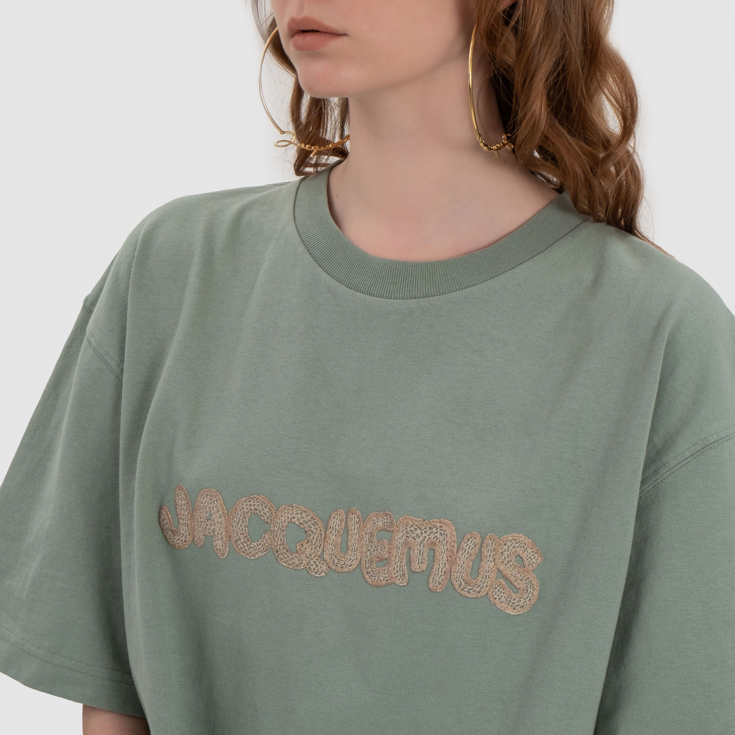 Футболка Jacquemus Raphia  оливковая