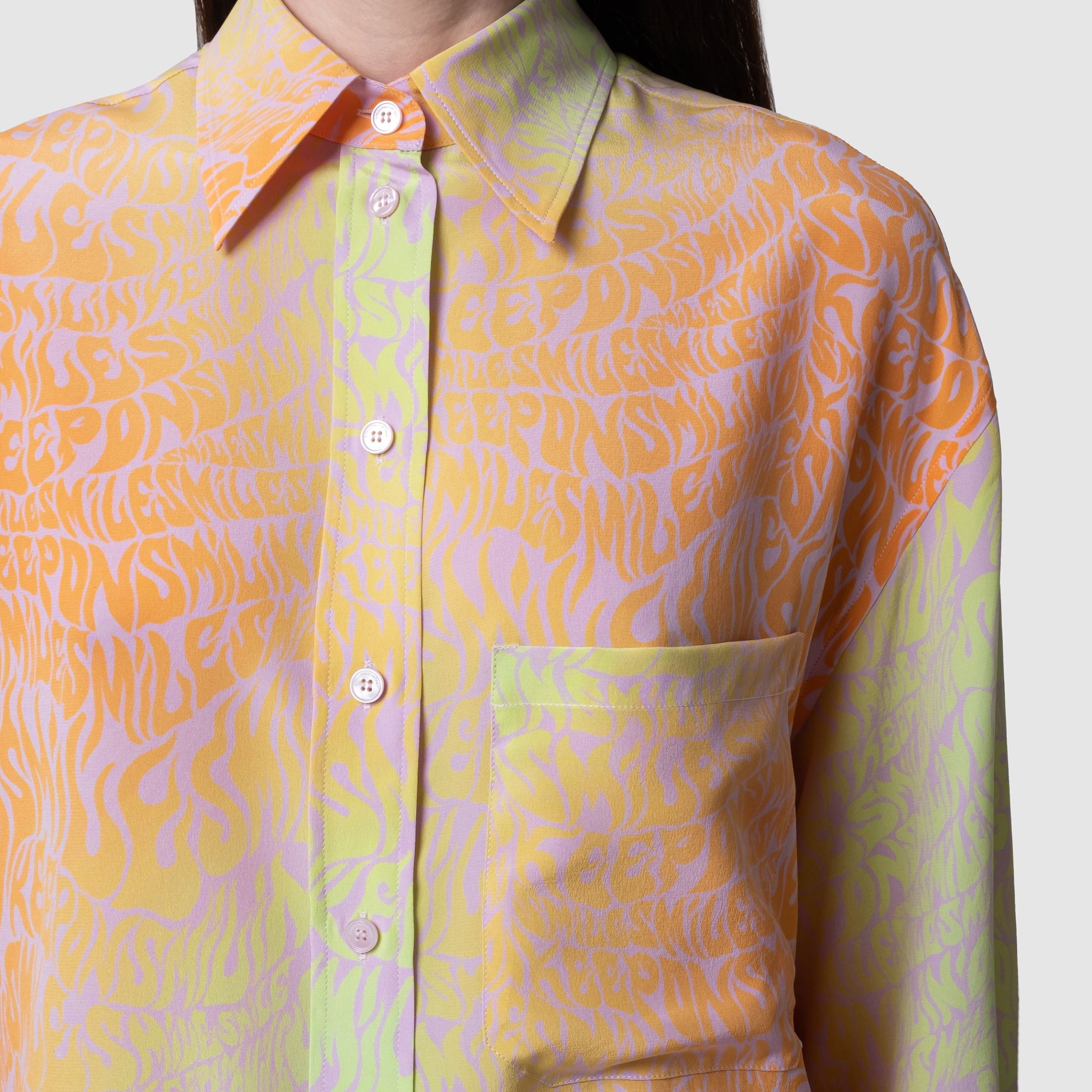 Рубашка с длинными рукавами Stella McCartney персиковая