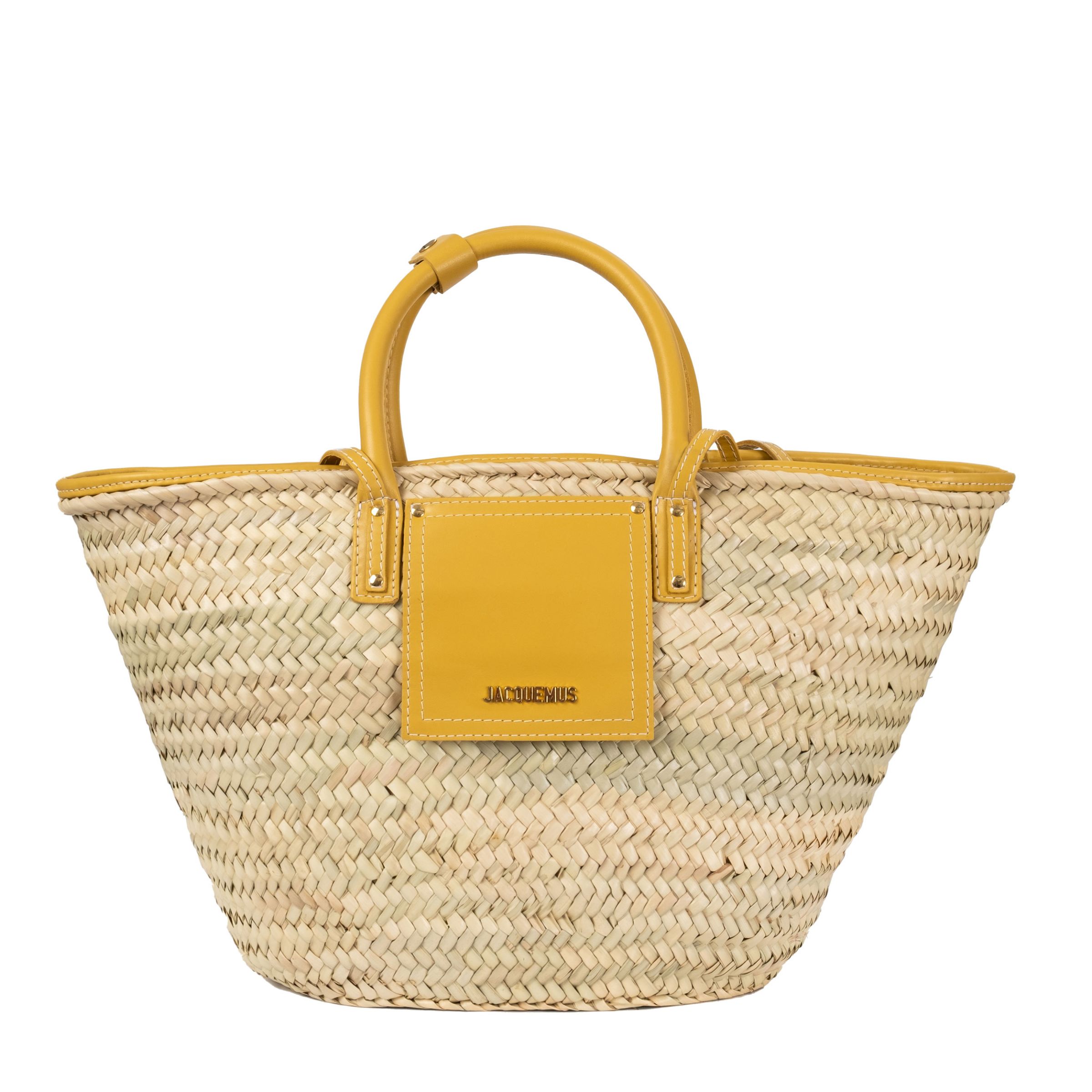 Сумка Jacquemus Le panier Soli желтая