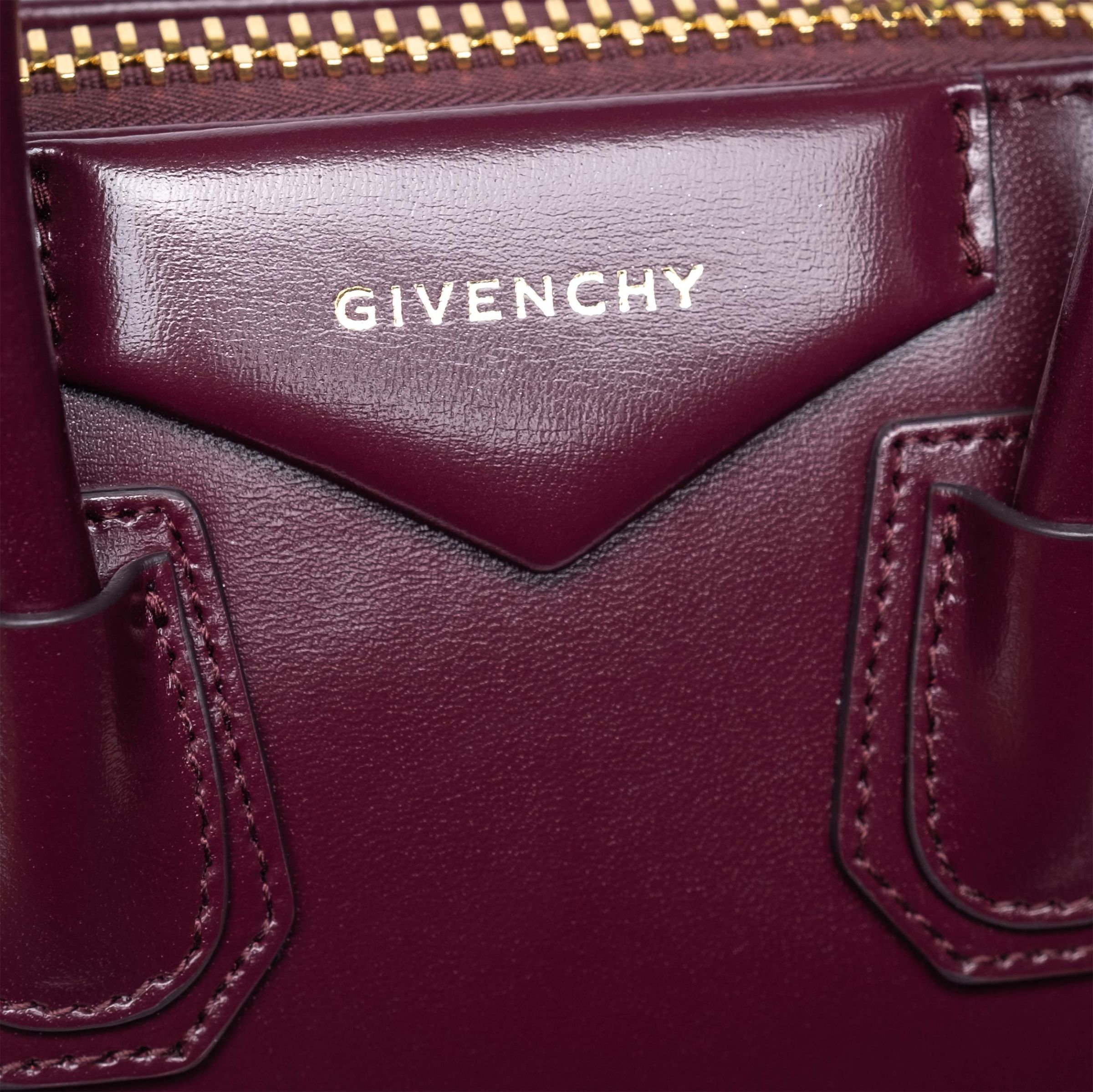 Сумка Givenchy Mini Antigona бордова