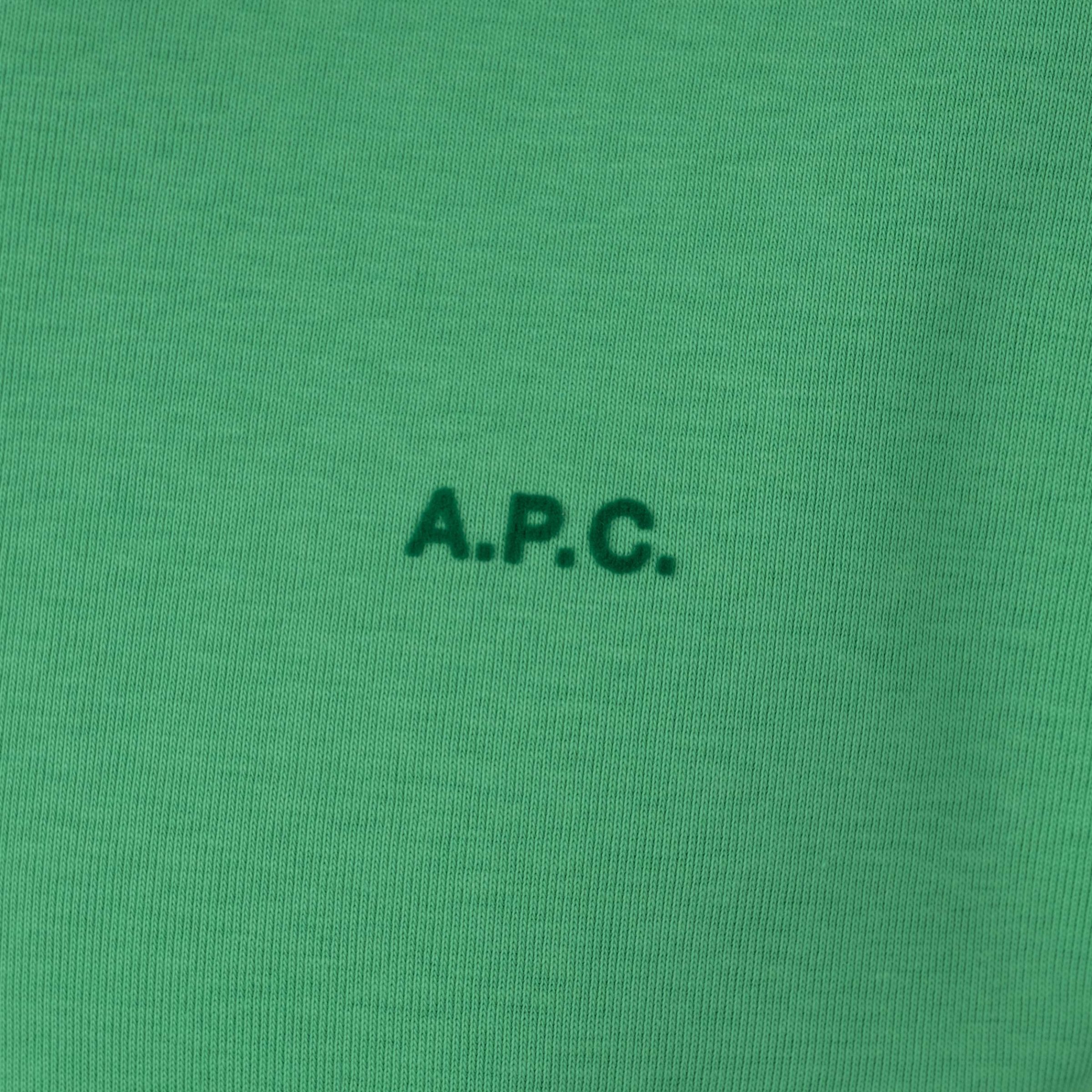Футболка A.P.C. зелена