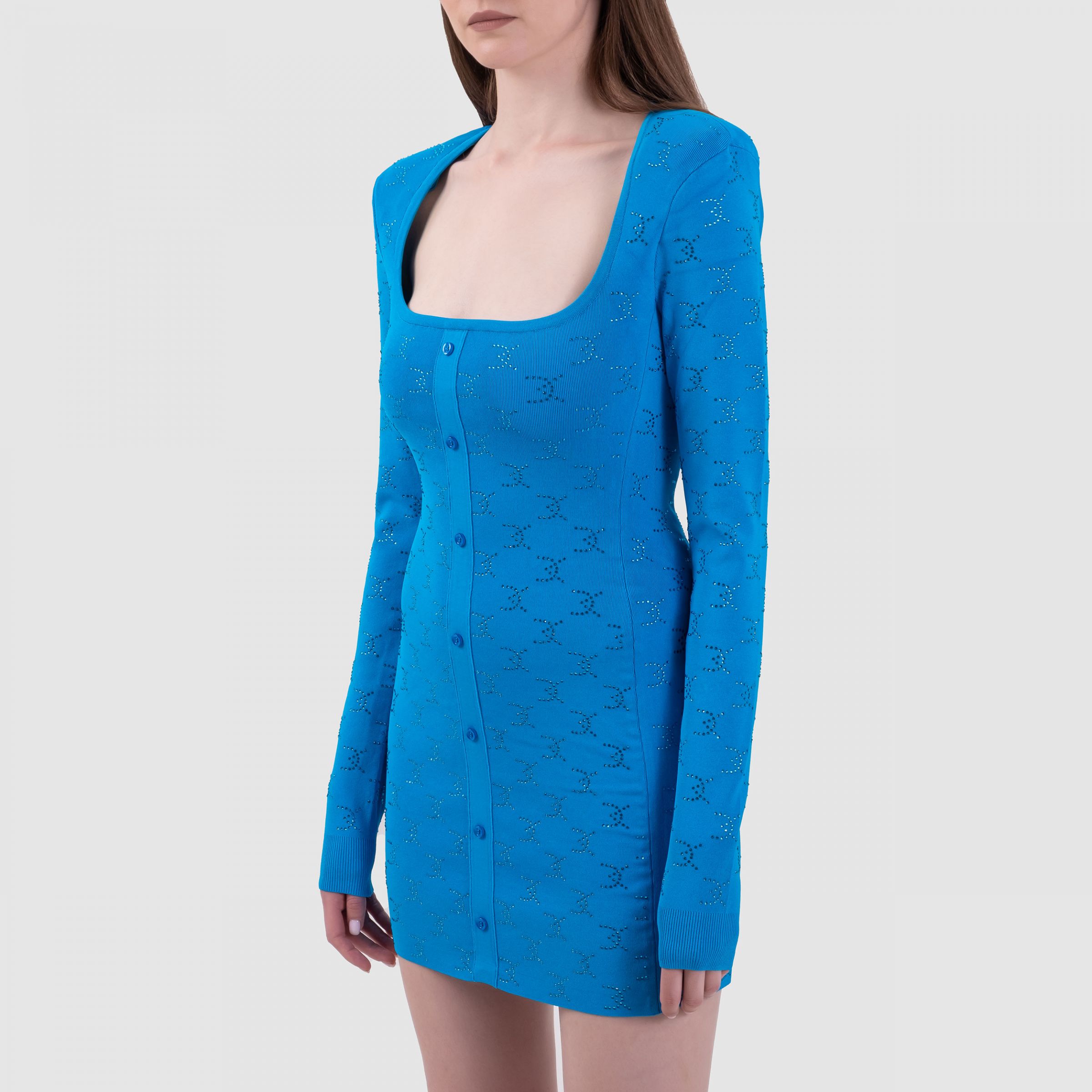 Платье David Koma голубое