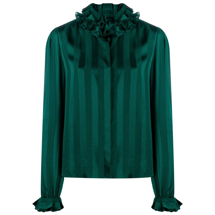 Блуза Saint Laurent зеленая
