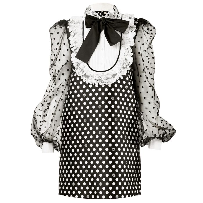 Платье Elie Saab черно-белое