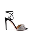 Босоножки Aquazzura Crystal Twist черные