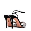 Босоножки Aquazzura Crystal Twist черные
