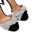 Босоножки Aquazzura Crystal Twist черные